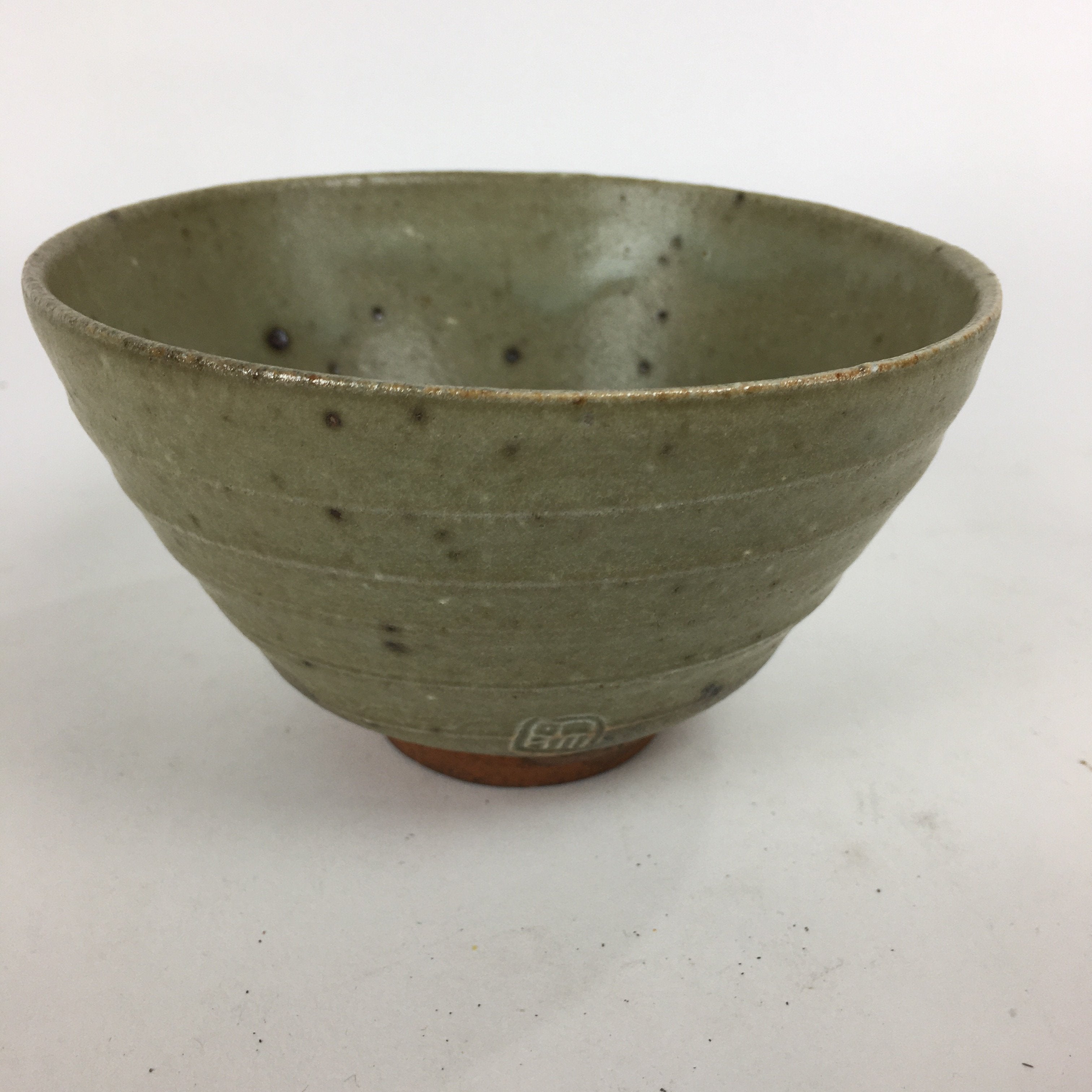 Japanese Ceramic Tea Ceremony Bowl Vtg Chawan Brown Pottery Sado GTB799