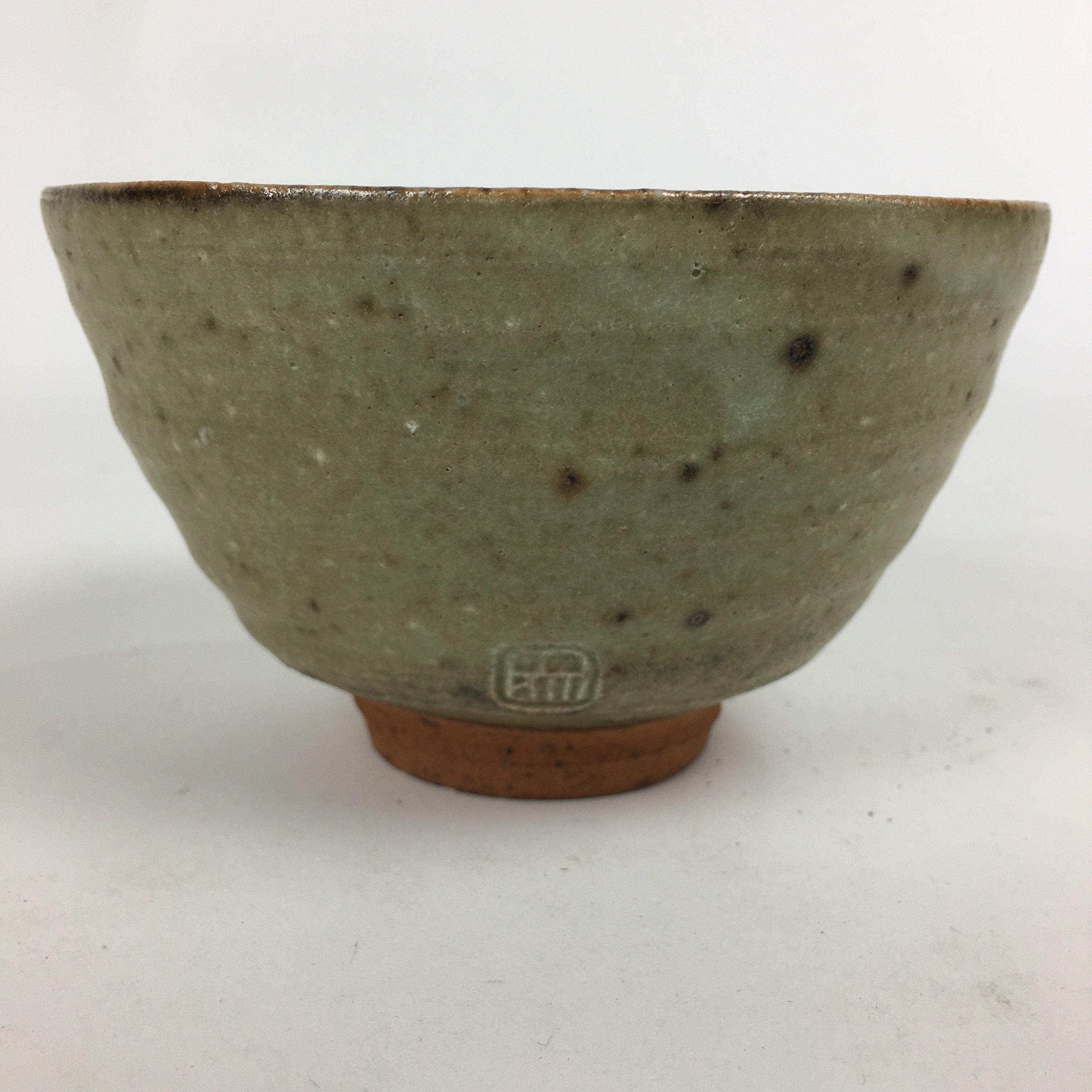 Japanese Ceramic Tea Ceremony Bowl Vtg Chawan Brown Pottery Sado GTB801