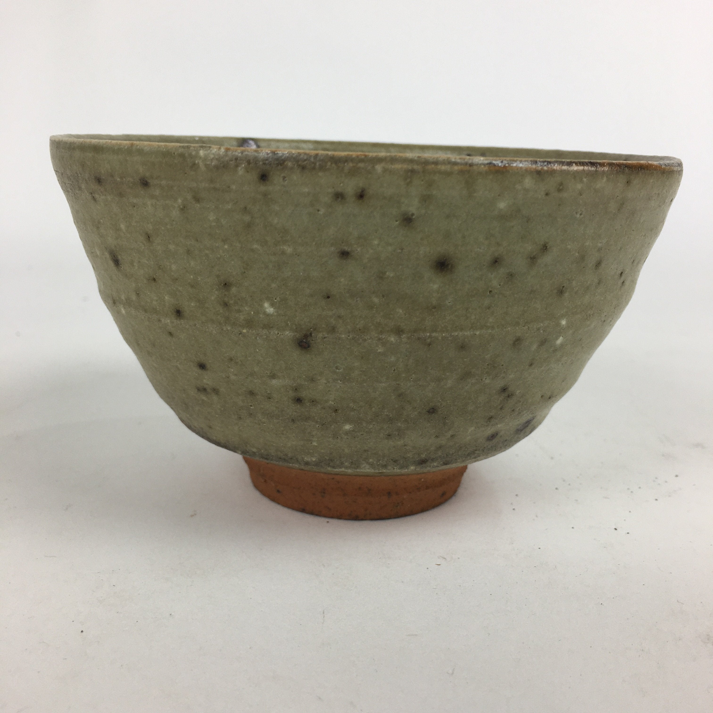 Japanese Ceramic Tea Ceremony Bowl Vtg Chawan Brown Pottery Sado GTB801