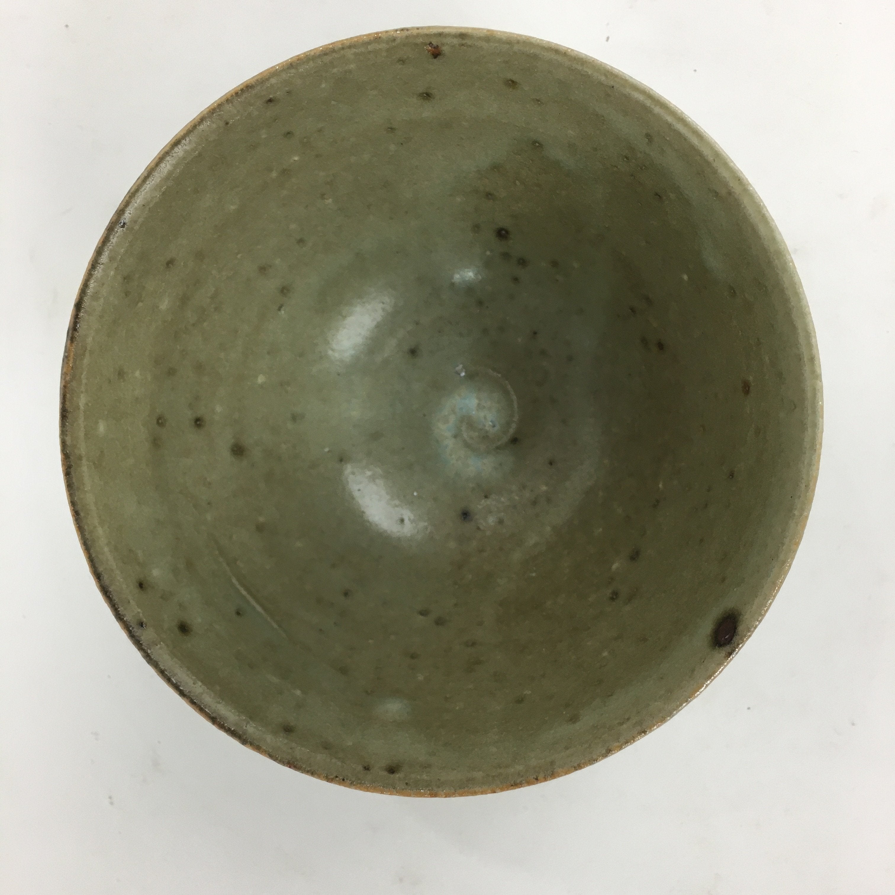 Japanese Ceramic Tea Ceremony Bowl Vtg Chawan Brown Pottery Sado GTB801