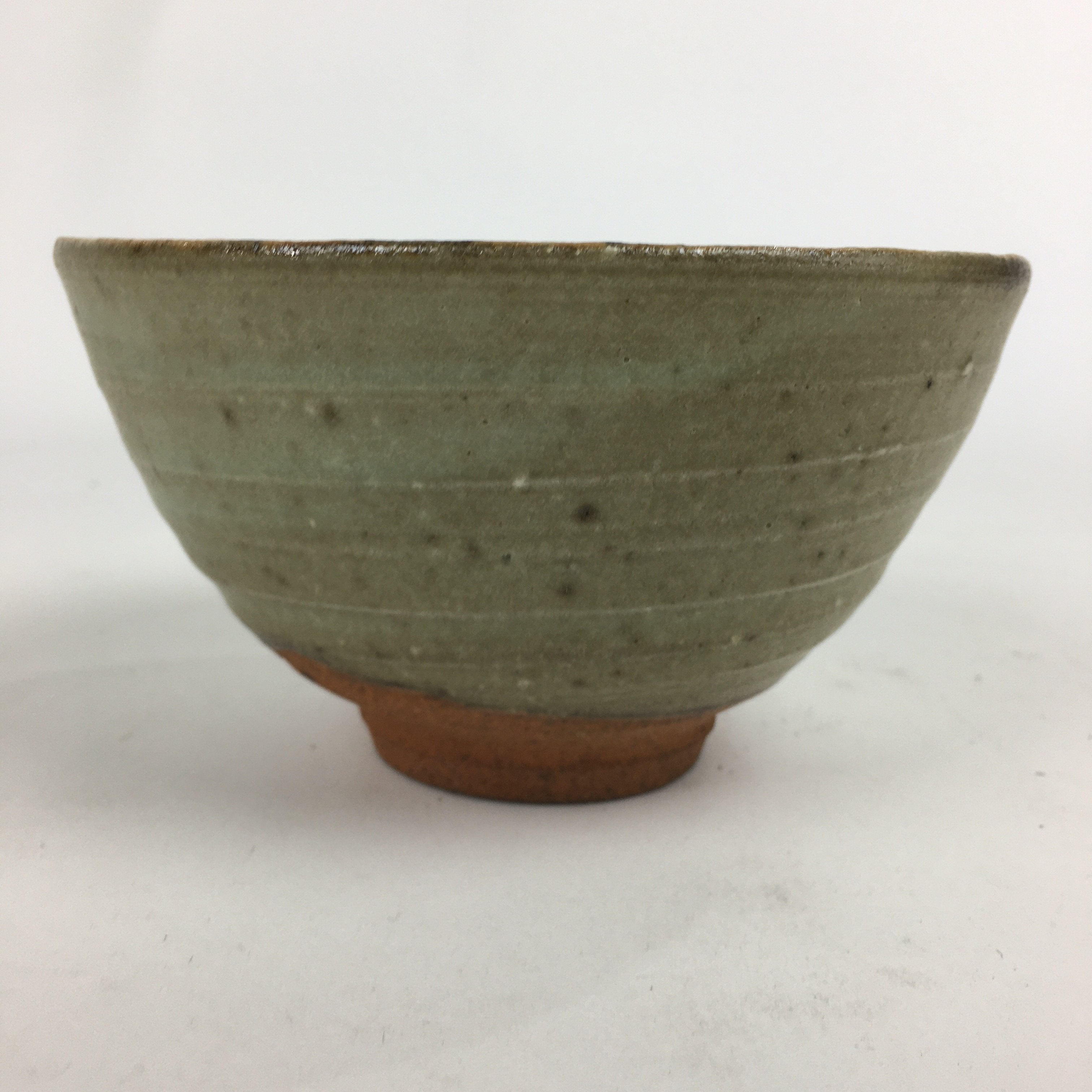 Japanese Ceramic Tea Ceremony Bowl Vtg Chawan Brown Pottery Sado GTB802