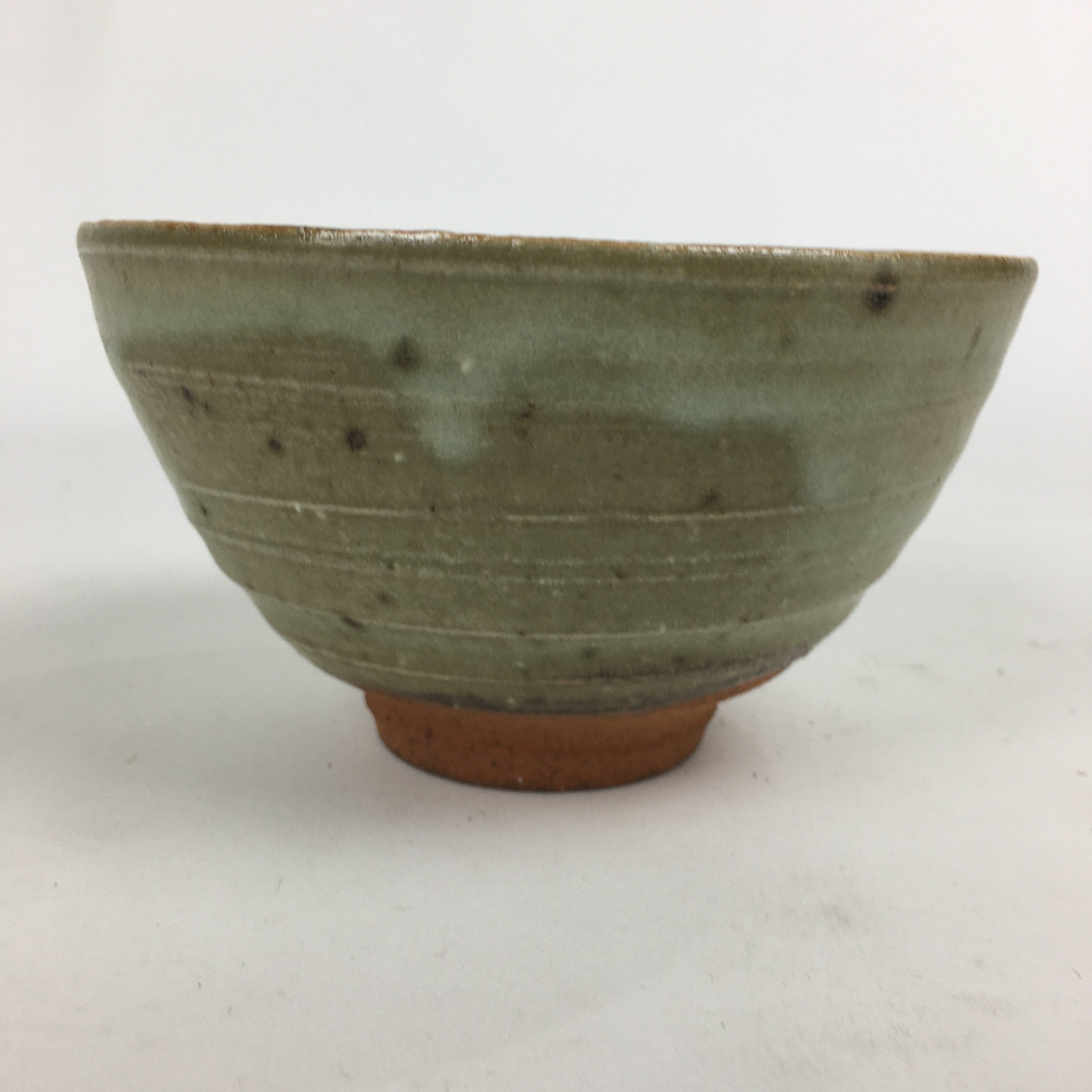 Japanese Ceramic Tea Ceremony Bowl Vtg Chawan Brown Pottery Sado GTB802