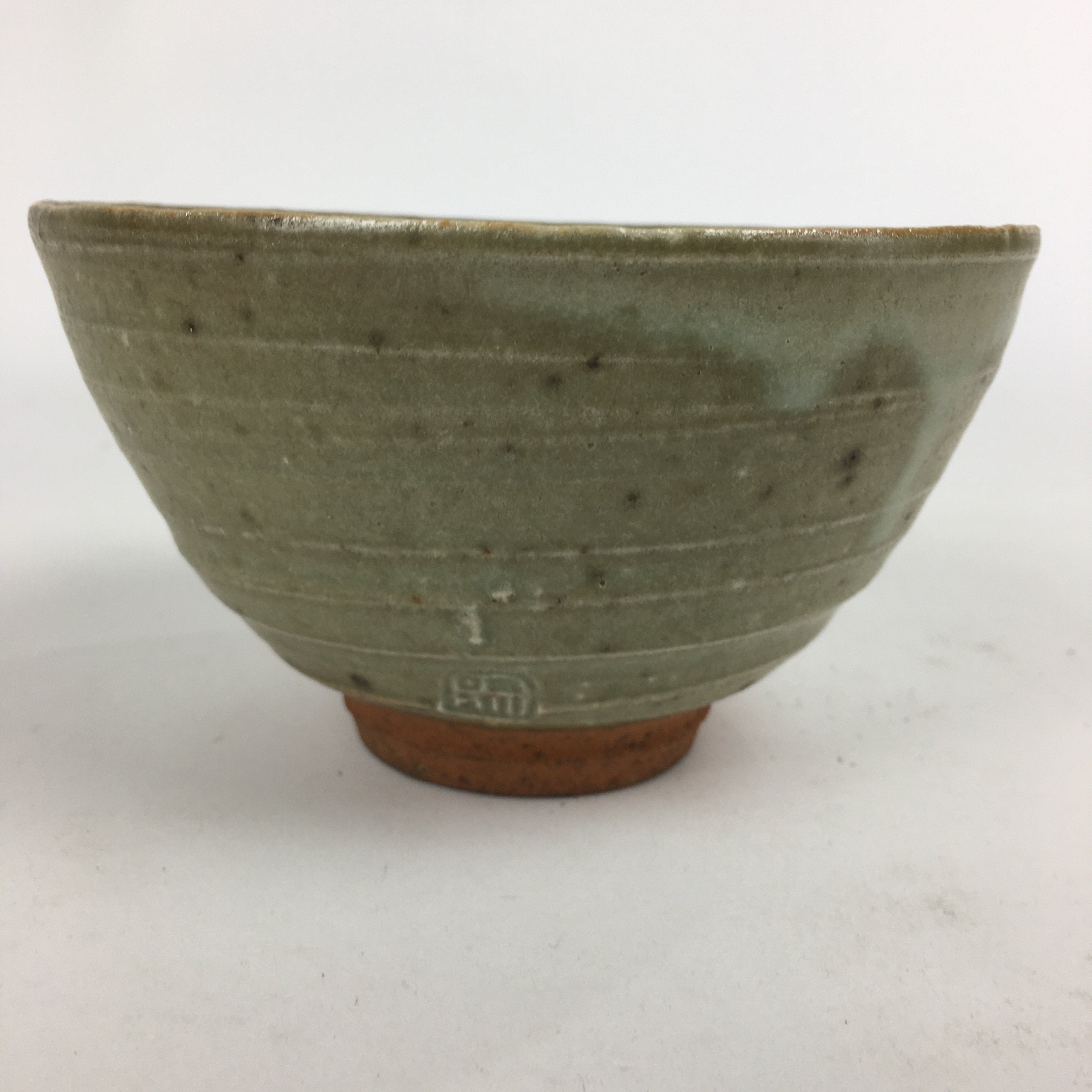 Japanese Ceramic Tea Ceremony Bowl Vtg Chawan Brown Pottery Sado GTB802