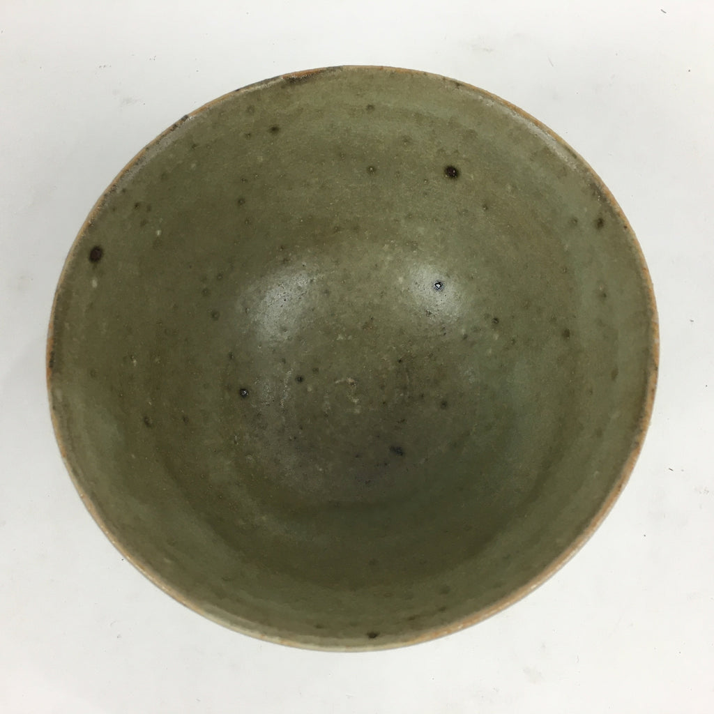 Japanese Ceramic Tea Ceremony Bowl Vtg Chawan Brown Pottery Sado GTB802