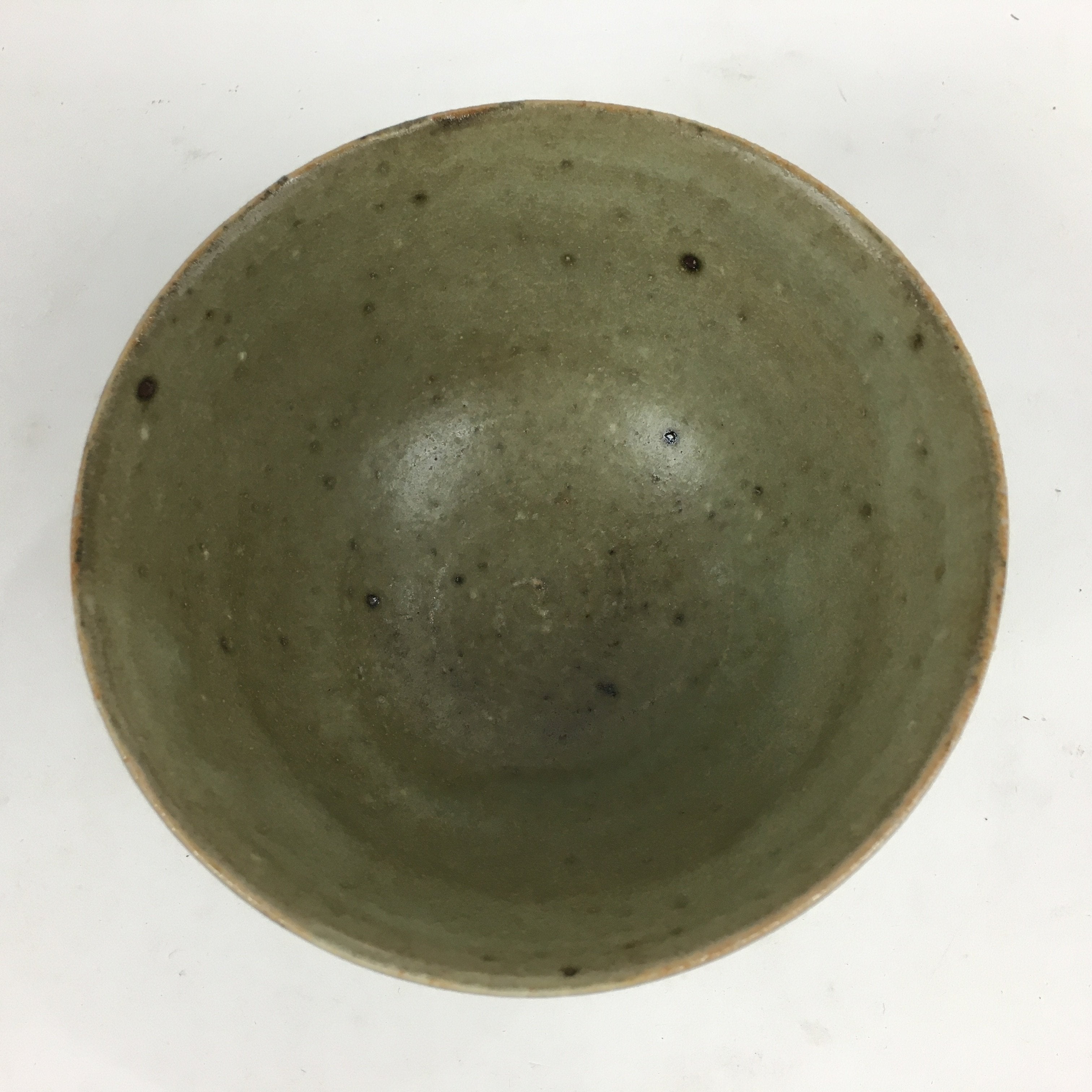 Japanese Ceramic Tea Ceremony Bowl Vtg Chawan Brown Pottery Sado GTB802