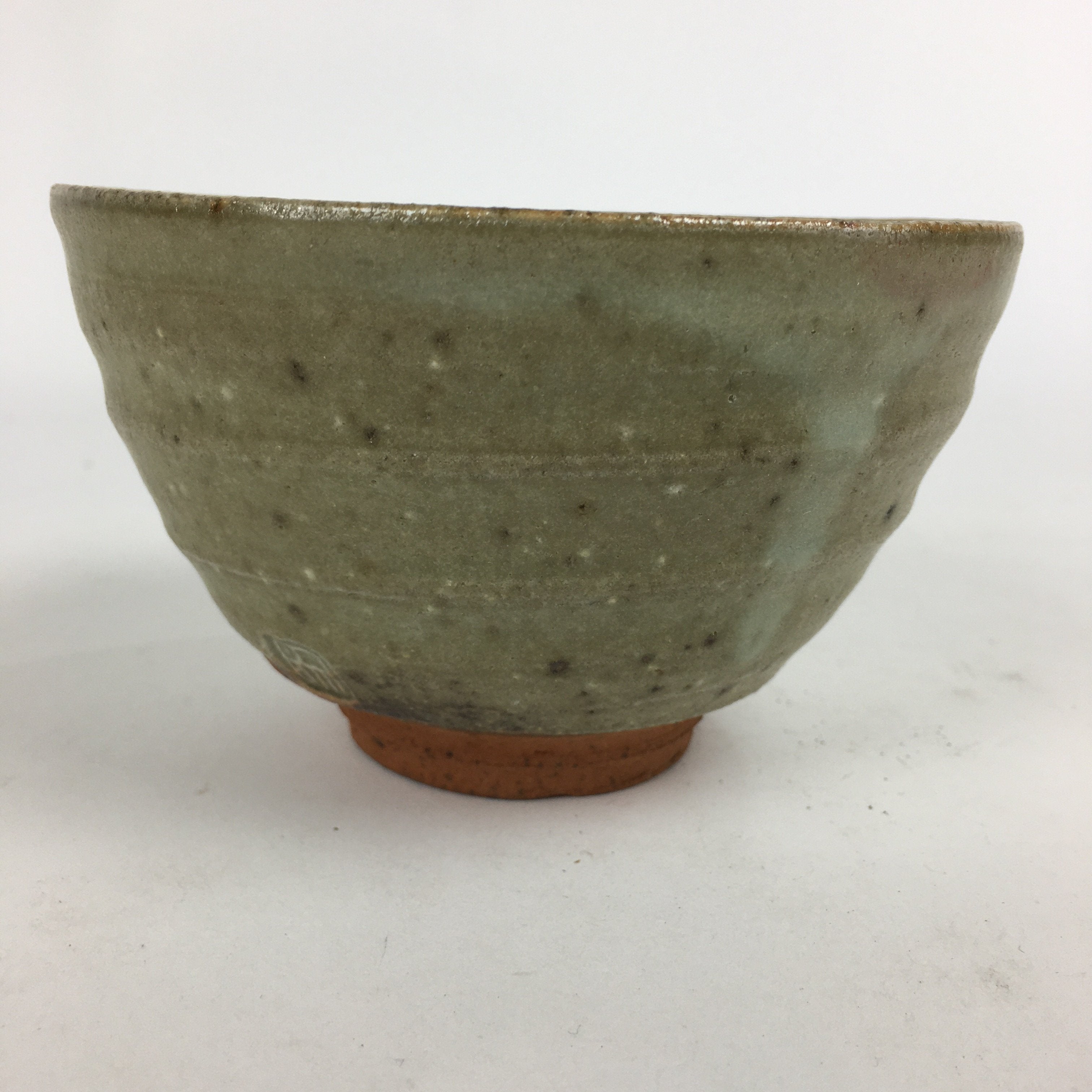 Japanese Ceramic Tea Ceremony Bowl Vtg Chawan Brown Pottery Sado GTB803