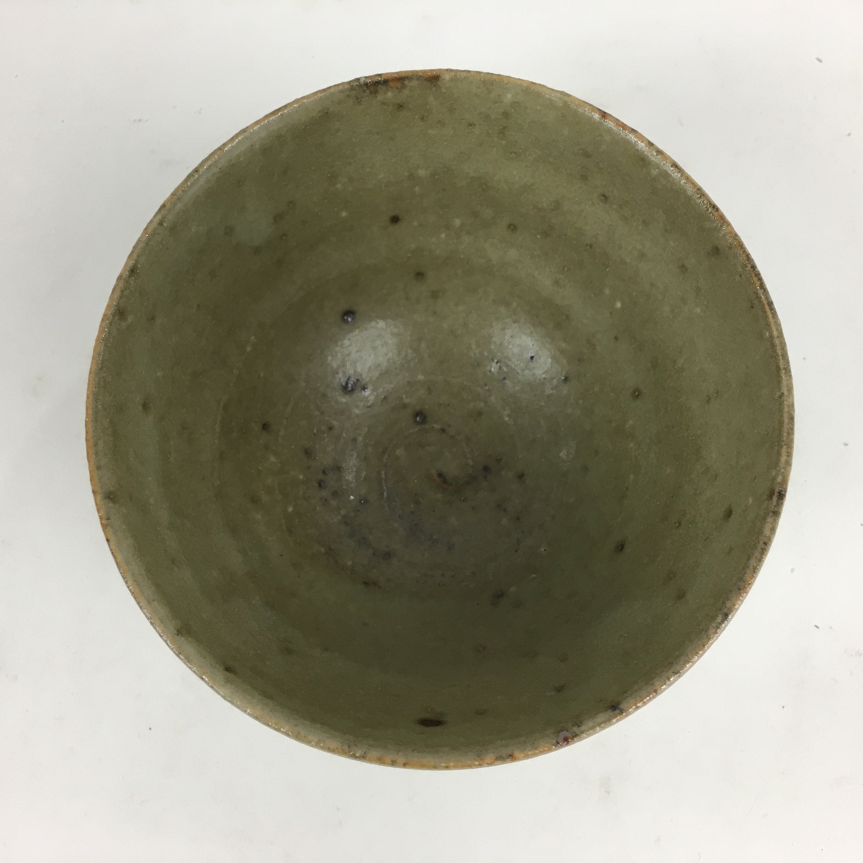 Japanese Ceramic Tea Ceremony Bowl Vtg Chawan Brown Pottery Sado GTB803