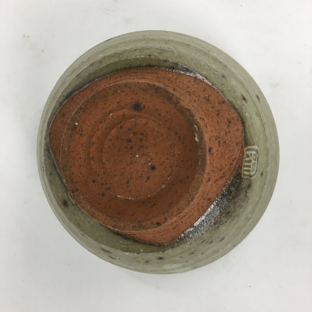Japanese Ceramic Tea Ceremony Bowl Vtg Chawan Brown Pottery Sado GTB803
