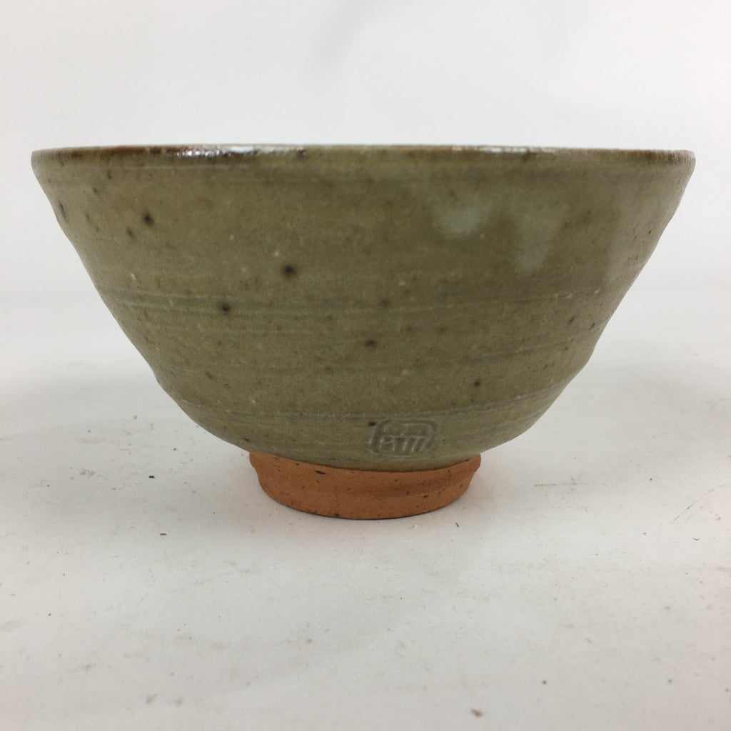 Japanese Ceramic Tea Ceremony Bowl Vtg Chawan Brown Pottery Sado GTB811
