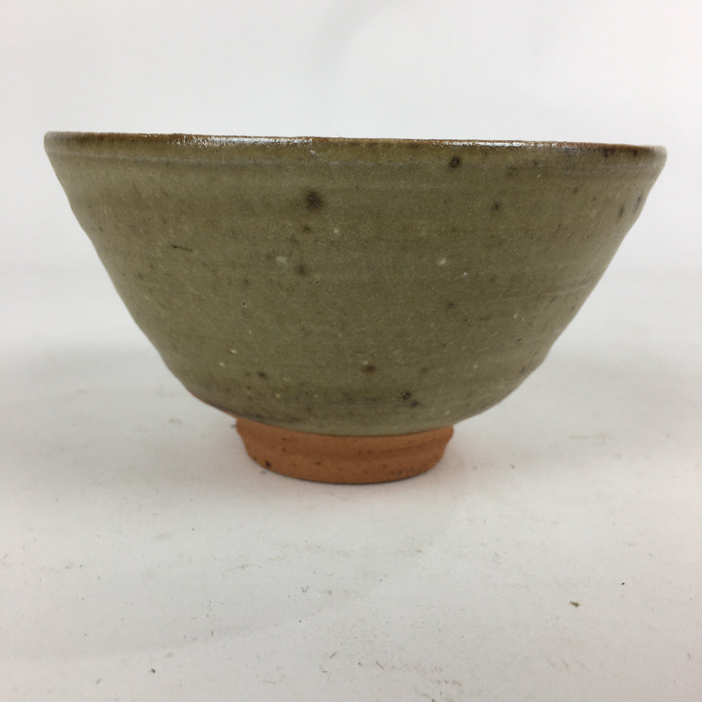 Japanese Ceramic Tea Ceremony Bowl Vtg Chawan Brown Pottery Sado GTB811