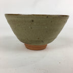 Japanese Ceramic Tea Ceremony Bowl Vtg Chawan Brown Pottery Sado GTB811