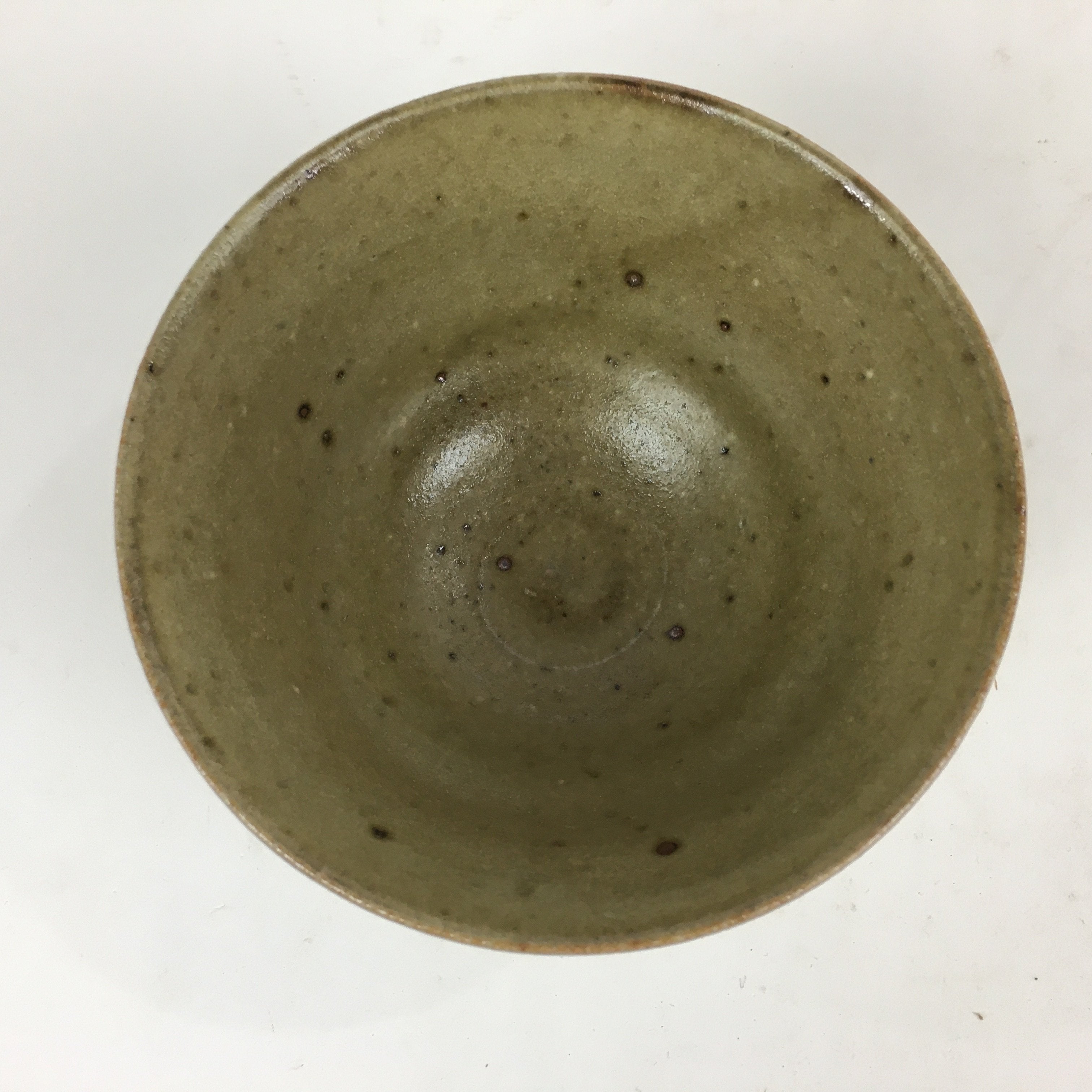 Japanese Ceramic Tea Ceremony Bowl Vtg Chawan Brown Pottery Sado GTB811