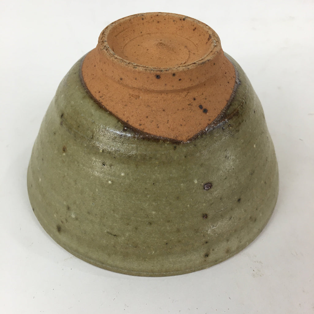 Japanese Ceramic Tea Ceremony Bowl Vtg Chawan Brown Pottery Sado GTB811