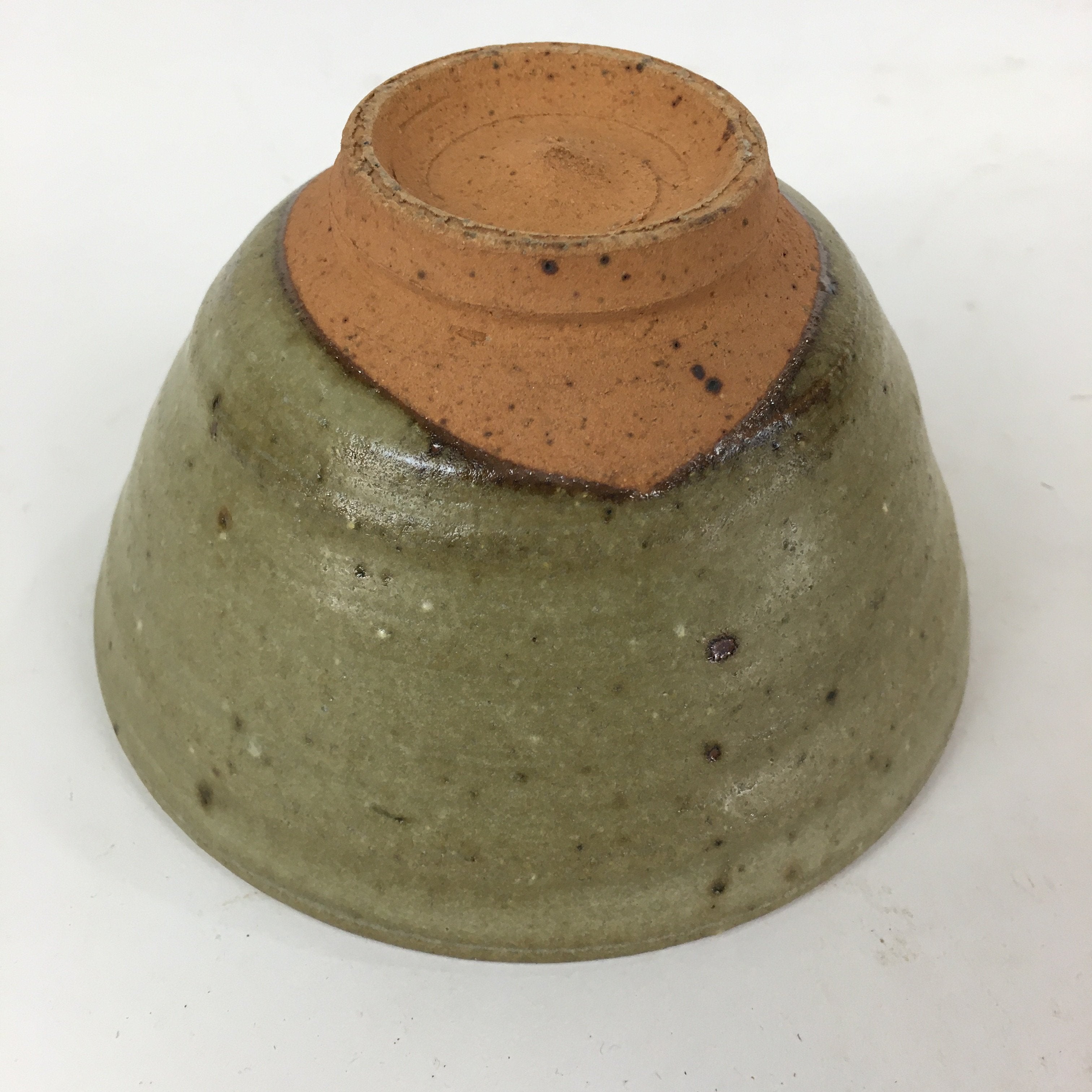 Japanese Ceramic Tea Ceremony Bowl Vtg Chawan Brown Pottery Sado GTB811