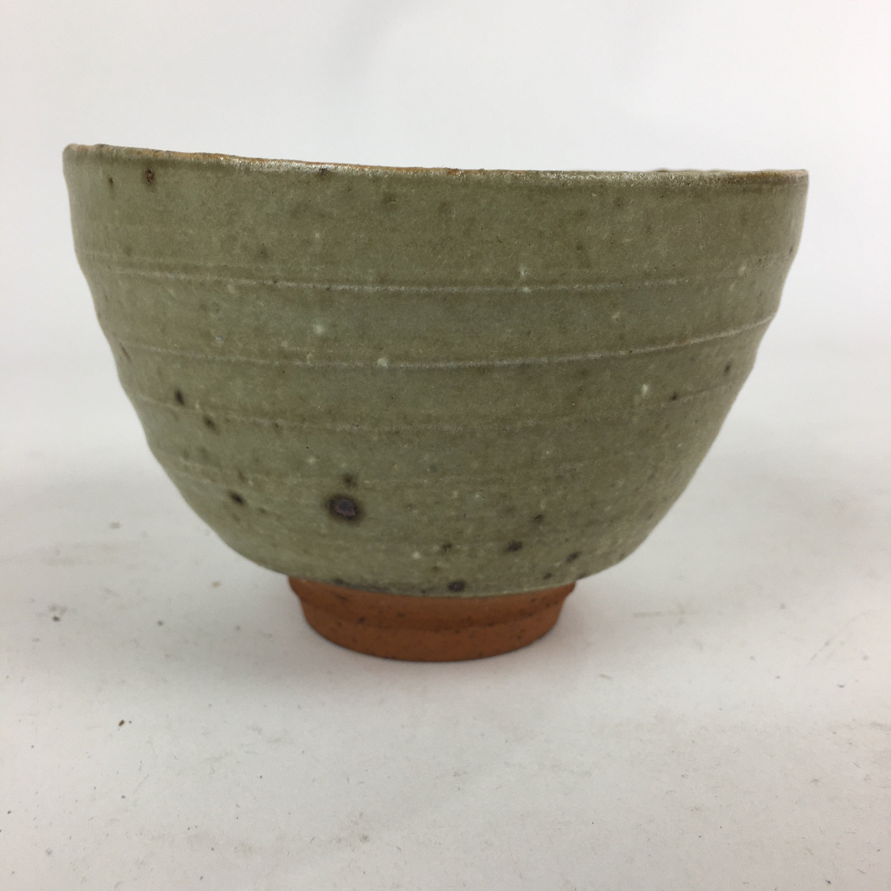 Japanese Ceramic Tea Ceremony Bowl Vtg Chawan Brown Pottery Sado GTB812