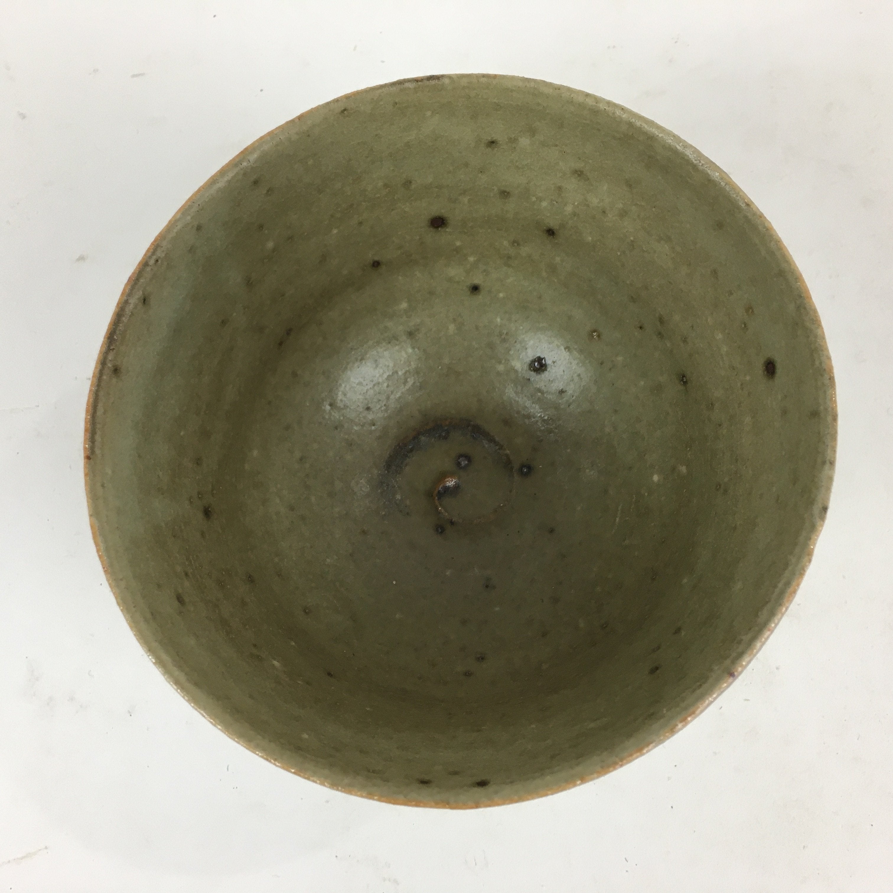 Japanese Ceramic Tea Ceremony Bowl Vtg Chawan Brown Pottery Sado GTB812