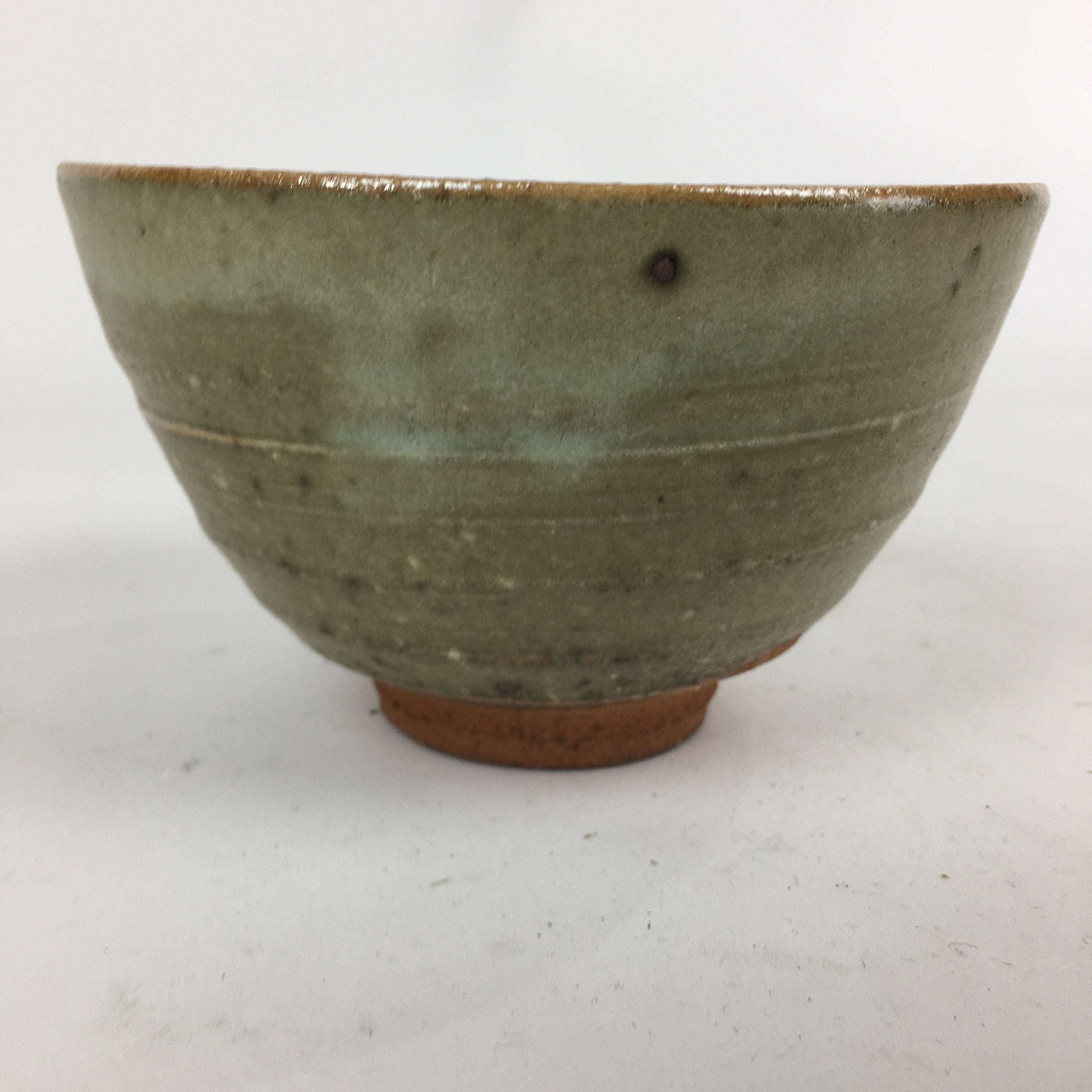 Japanese Ceramic Tea Ceremony Bowl Vtg Chawan Brown Pottery Sado GTB814