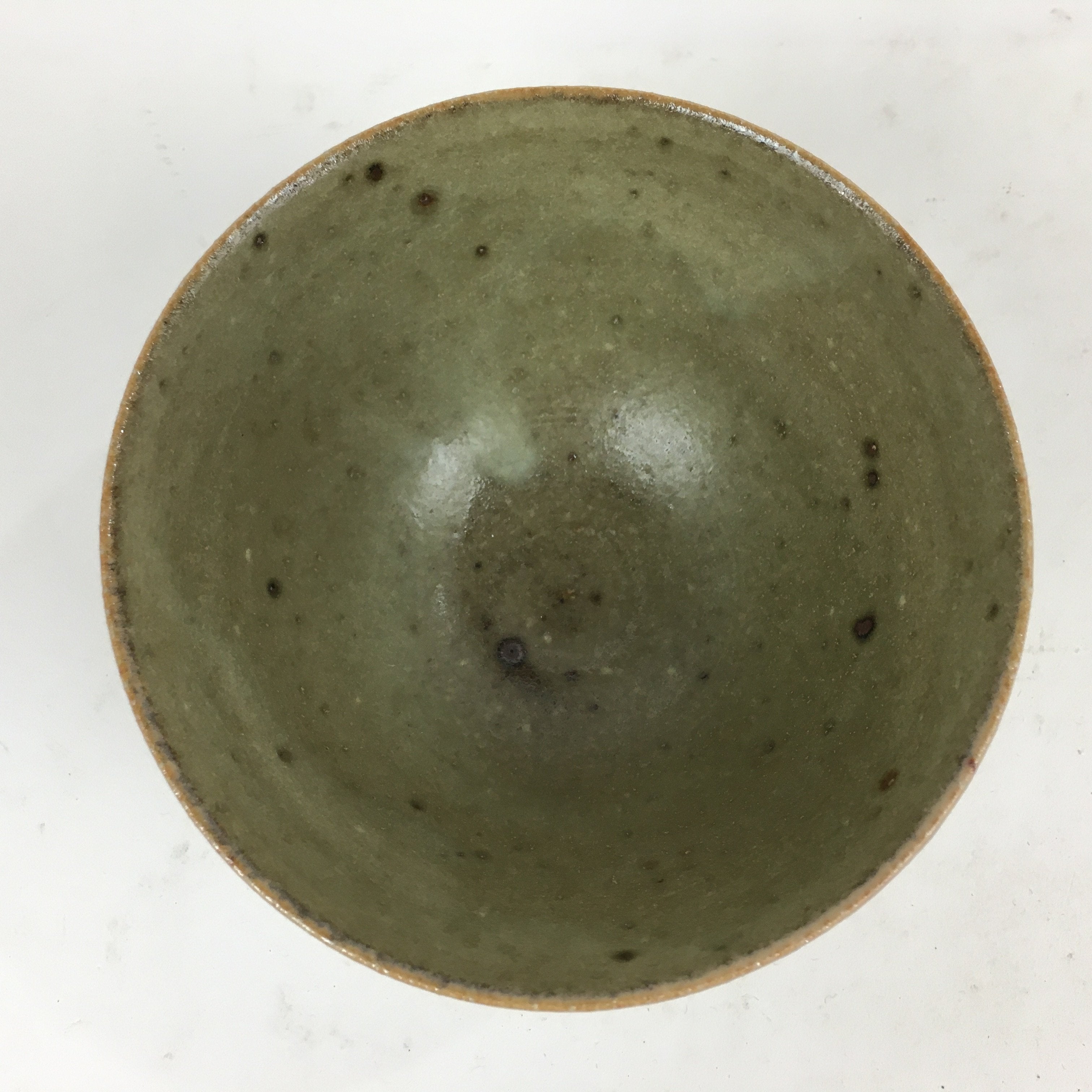 Japanese Ceramic Tea Ceremony Bowl Vtg Chawan Brown Pottery Sado GTB814