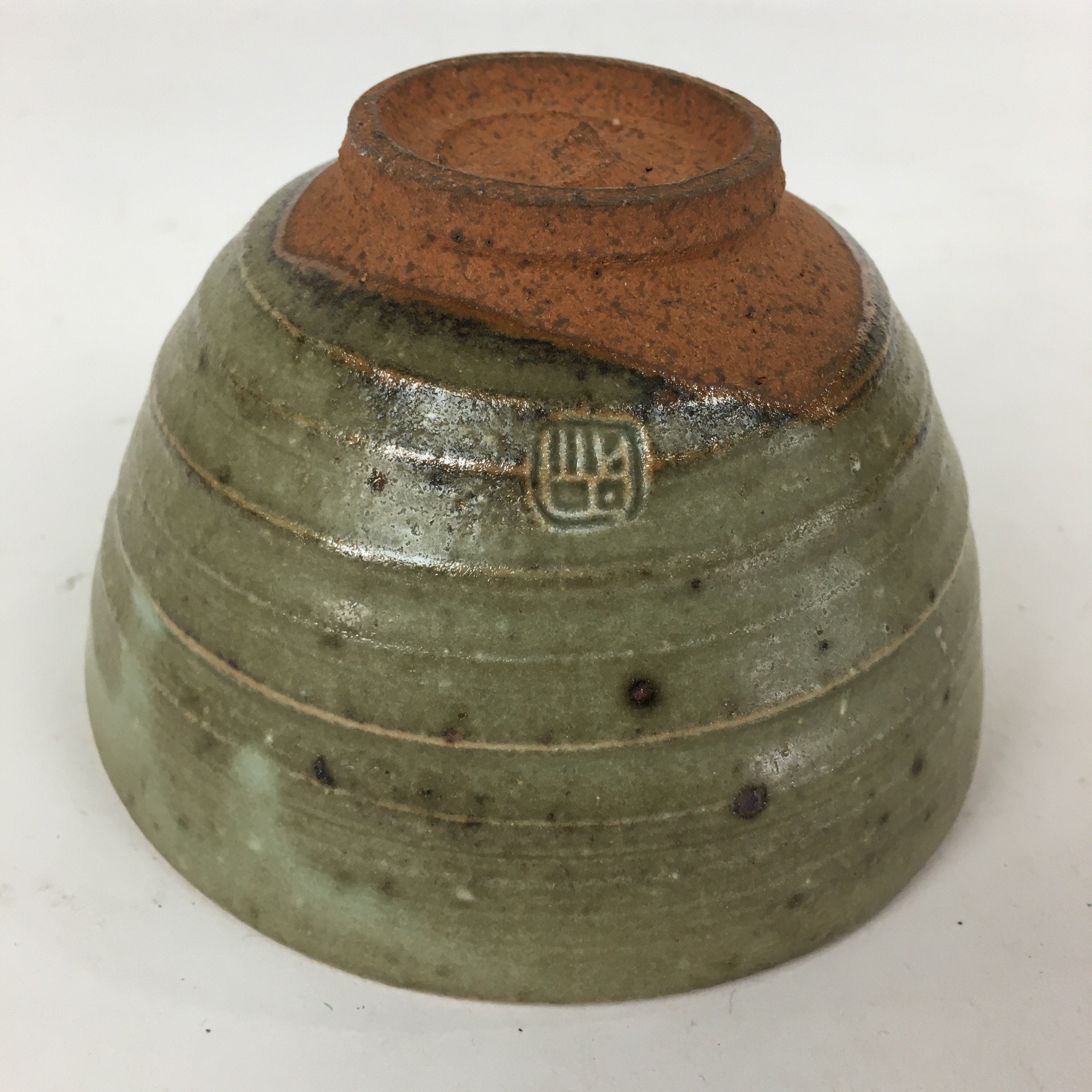 Japanese Ceramic Tea Ceremony Bowl Vtg Chawan Brown Pottery Sado GTB814