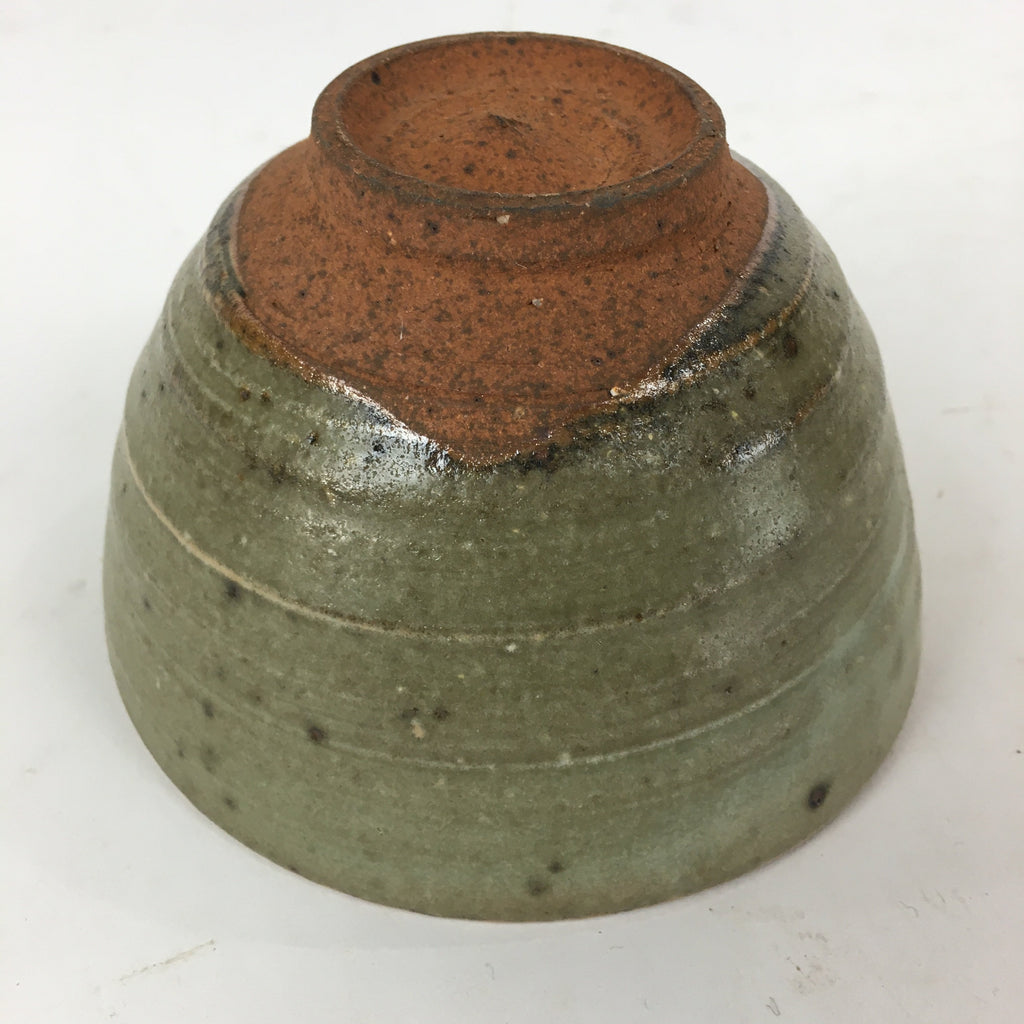 Japanese Ceramic Tea Ceremony Bowl Vtg Chawan Brown Pottery Sado GTB814