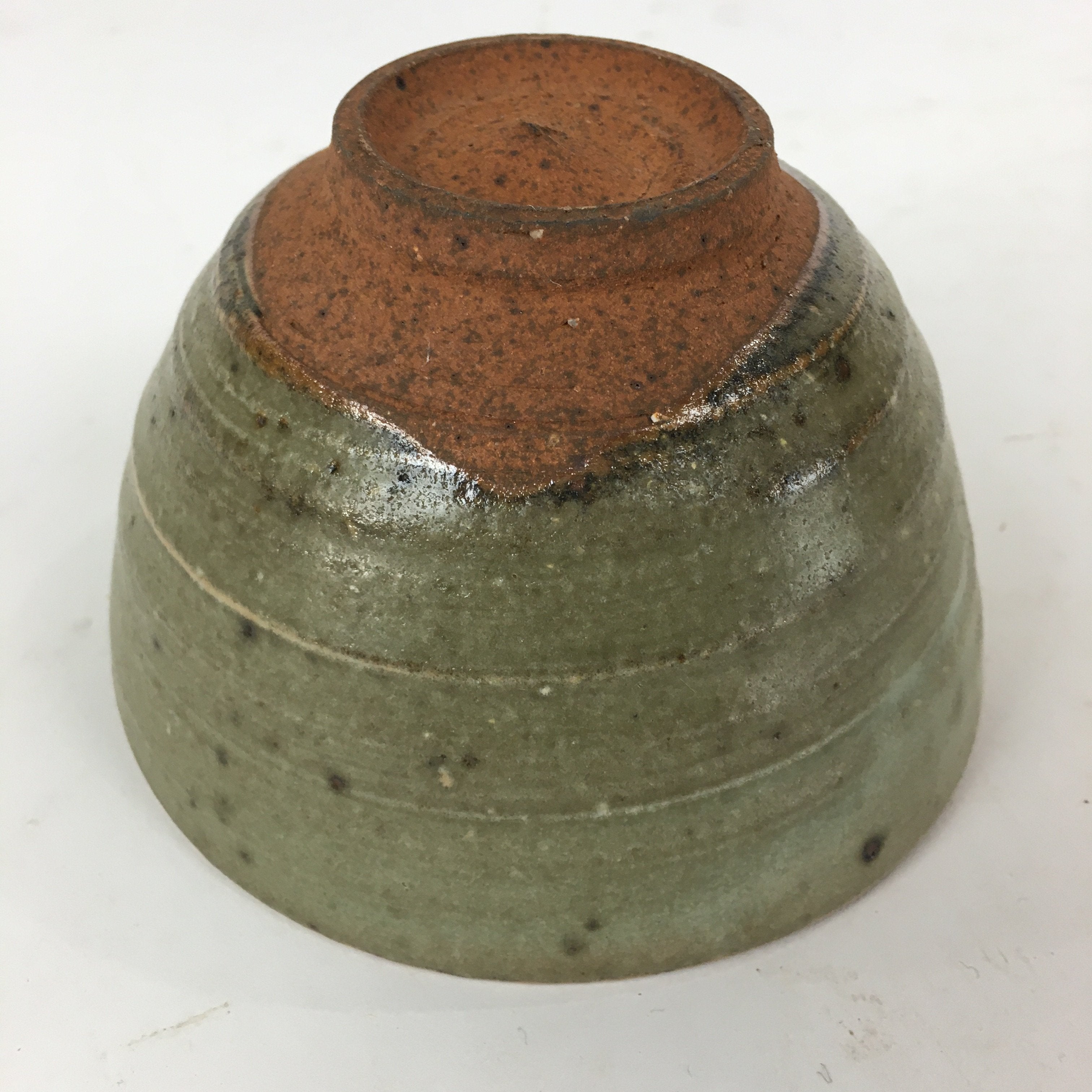 Japanese Ceramic Tea Ceremony Bowl Vtg Chawan Brown Pottery Sado GTB814