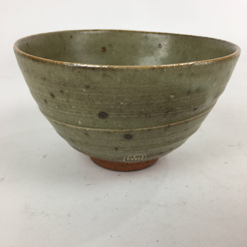 Japanese Ceramic Tea Ceremony Bowl Vtg Chawan Brown Pottery Sado GTB814