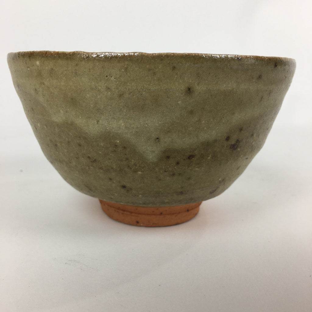 Japanese Ceramic Tea Ceremony Bowl Vtg Chawan Brown Pottery Sado GTB815