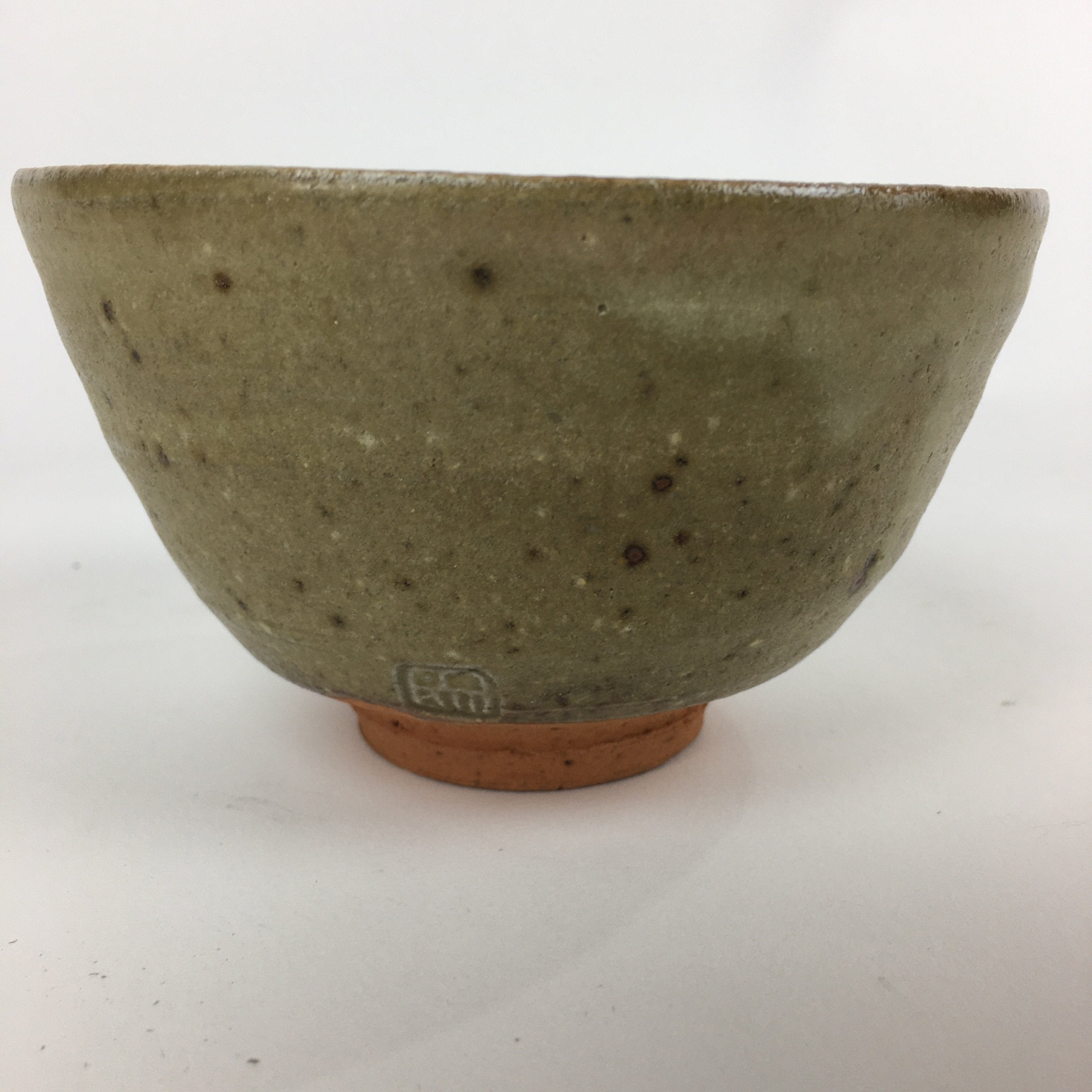 Japanese Ceramic Tea Ceremony Bowl Vtg Chawan Brown Pottery Sado GTB815
