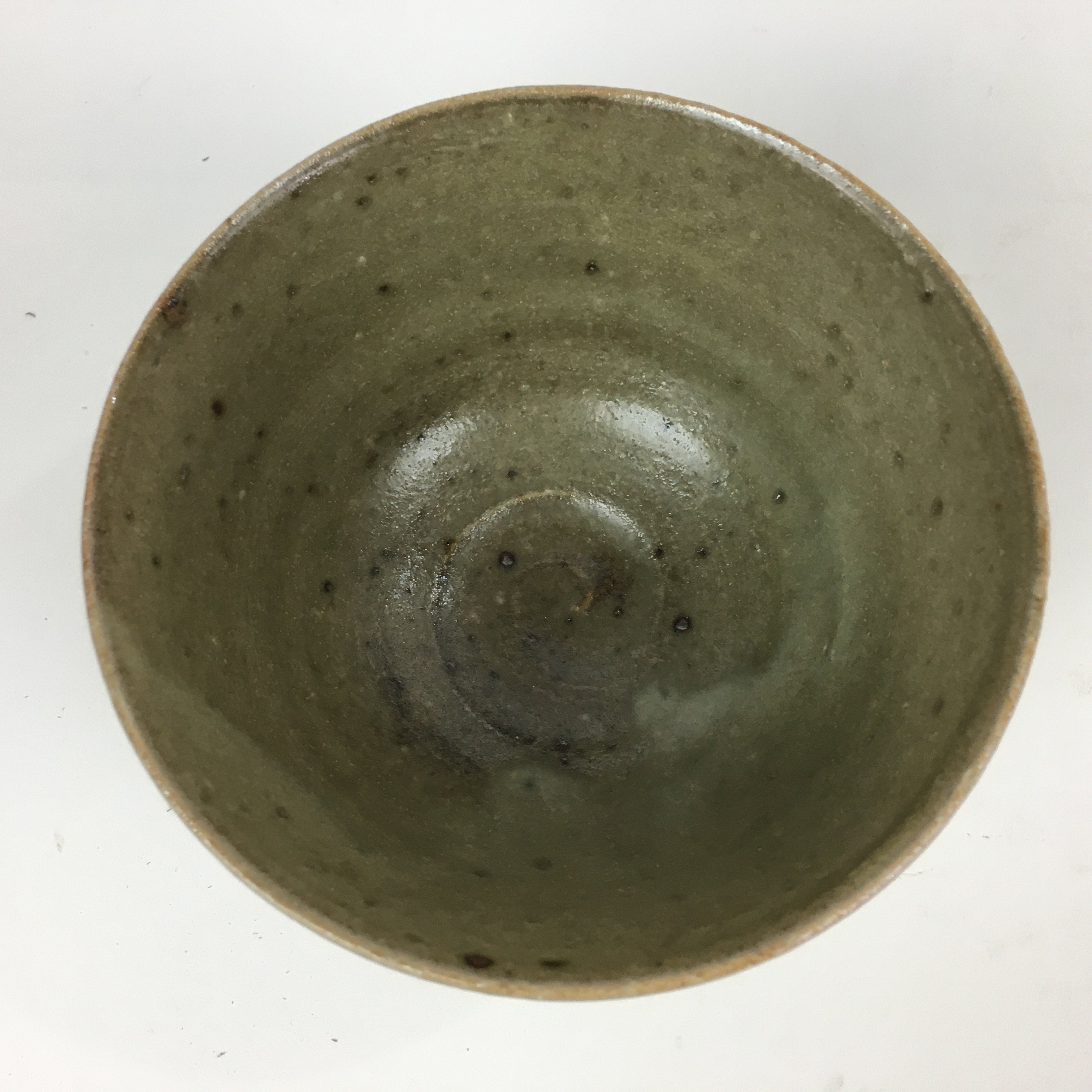 Japanese Ceramic Tea Ceremony Bowl Vtg Chawan Brown Pottery Sado GTB815