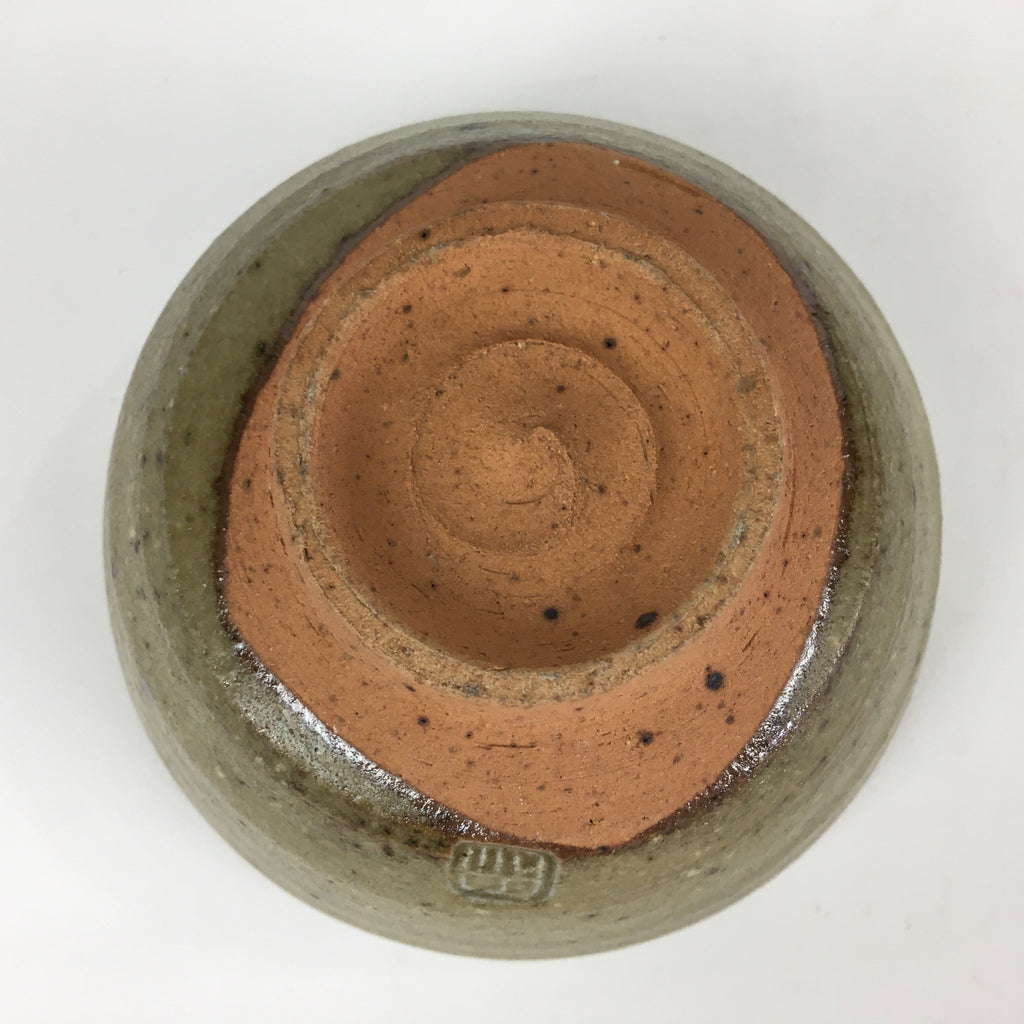 Japanese Ceramic Tea Ceremony Bowl Vtg Chawan Brown Pottery Sado GTB815
