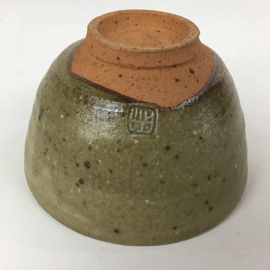 Japanese Ceramic Tea Ceremony Bowl Vtg Chawan Brown Pottery Sado GTB815