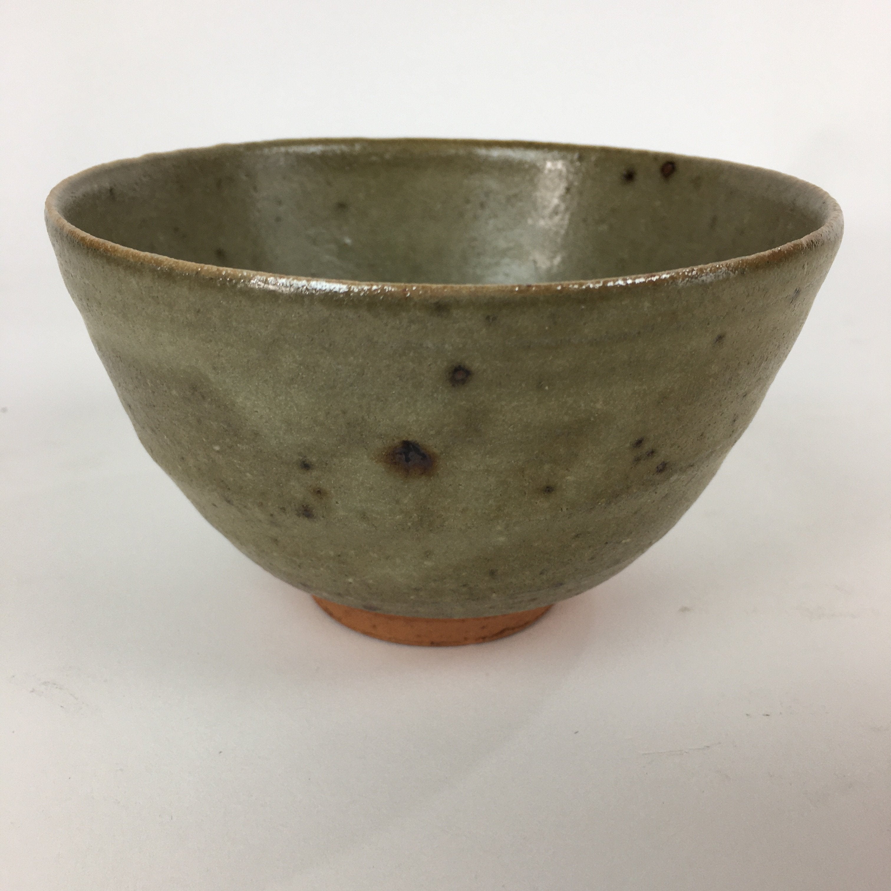 Japanese Ceramic Tea Ceremony Bowl Vtg Chawan Brown Pottery Sado GTB815