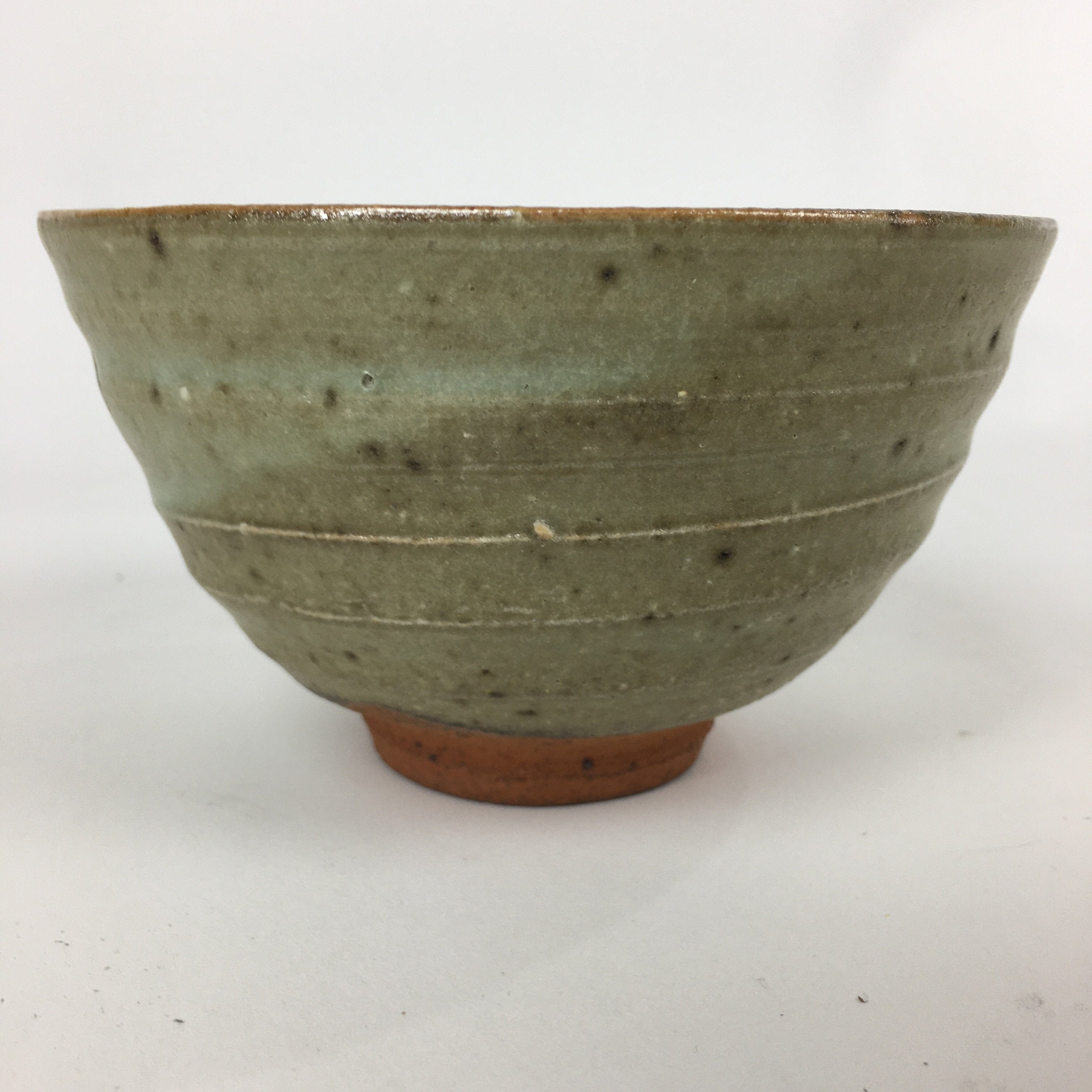 Japanese Ceramic Tea Ceremony Bowl Vtg Chawan Brown Pottery Sado GTB816