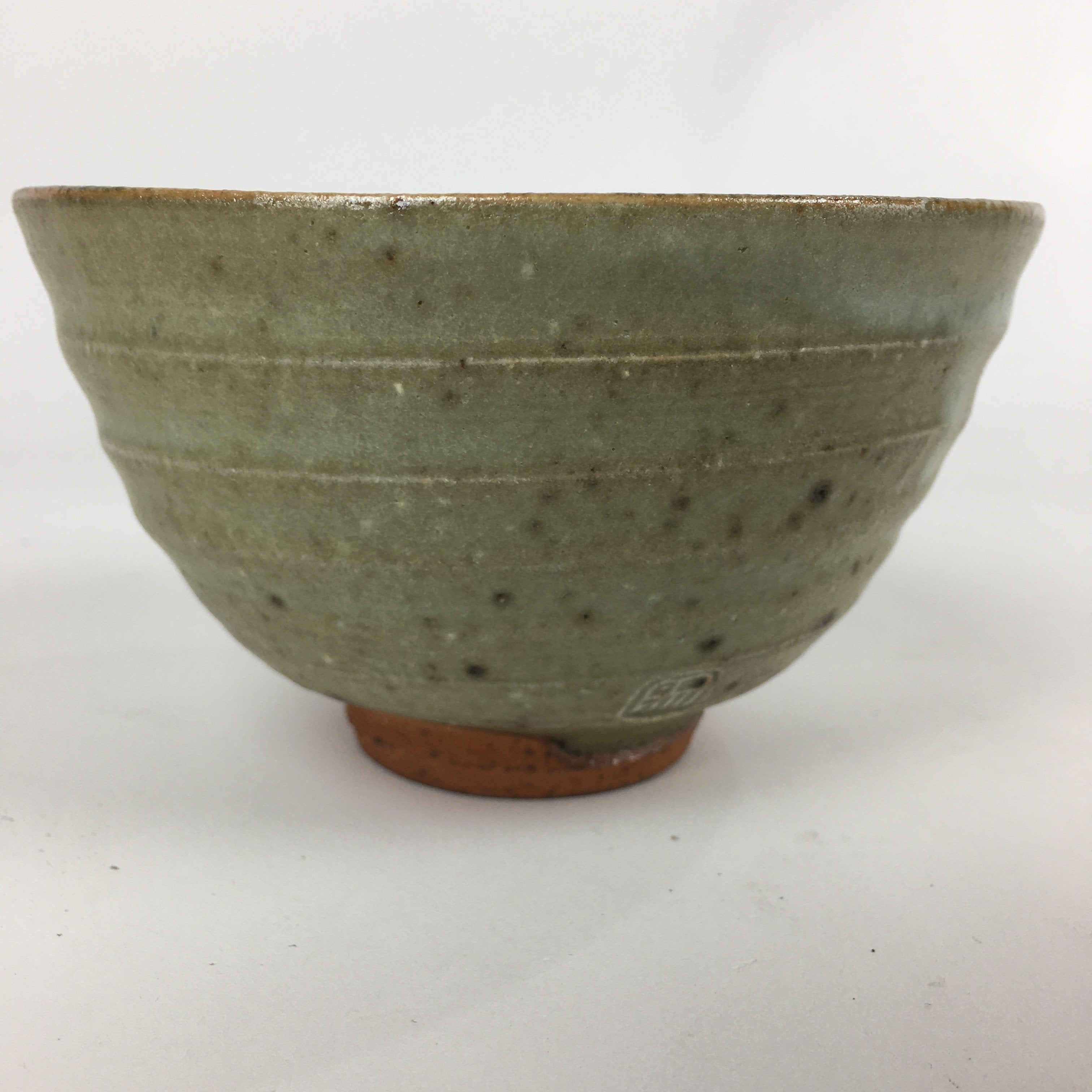 Japanese Ceramic Tea Ceremony Bowl Vtg Chawan Brown Pottery Sado GTB816