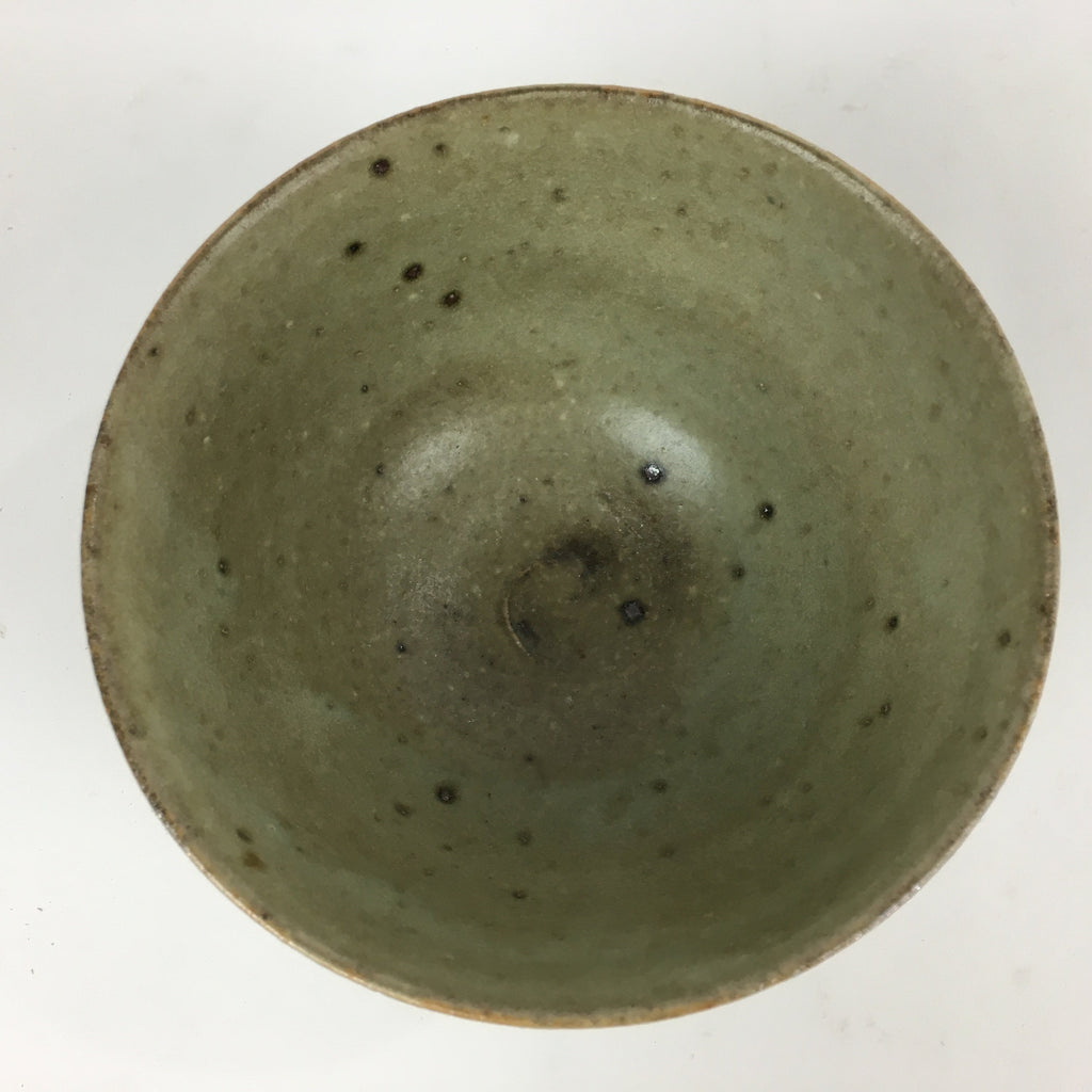Japanese Ceramic Tea Ceremony Bowl Vtg Chawan Brown Pottery Sado GTB816