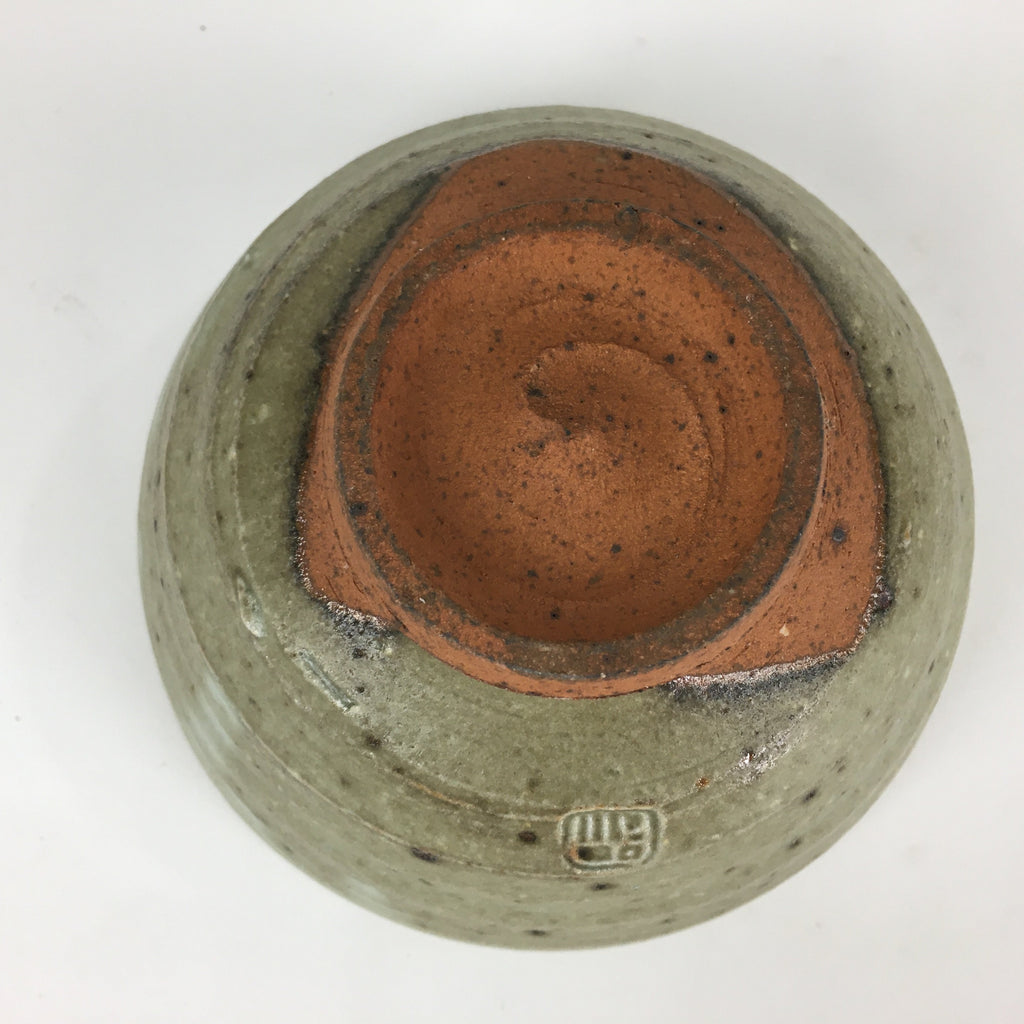 Japanese Ceramic Tea Ceremony Bowl Vtg Chawan Brown Pottery Sado GTB816