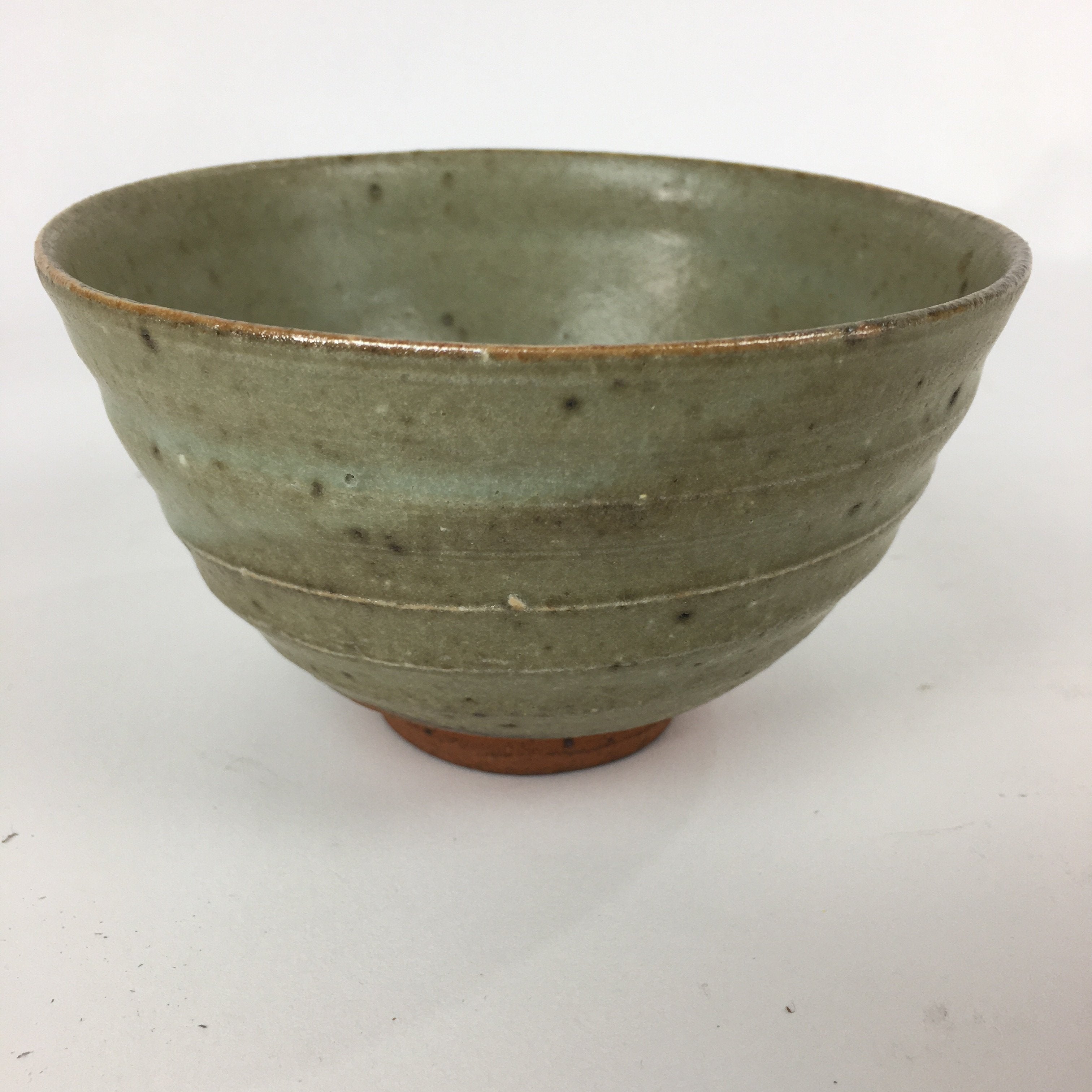 Japanese Ceramic Tea Ceremony Bowl Vtg Chawan Brown Pottery Sado GTB816