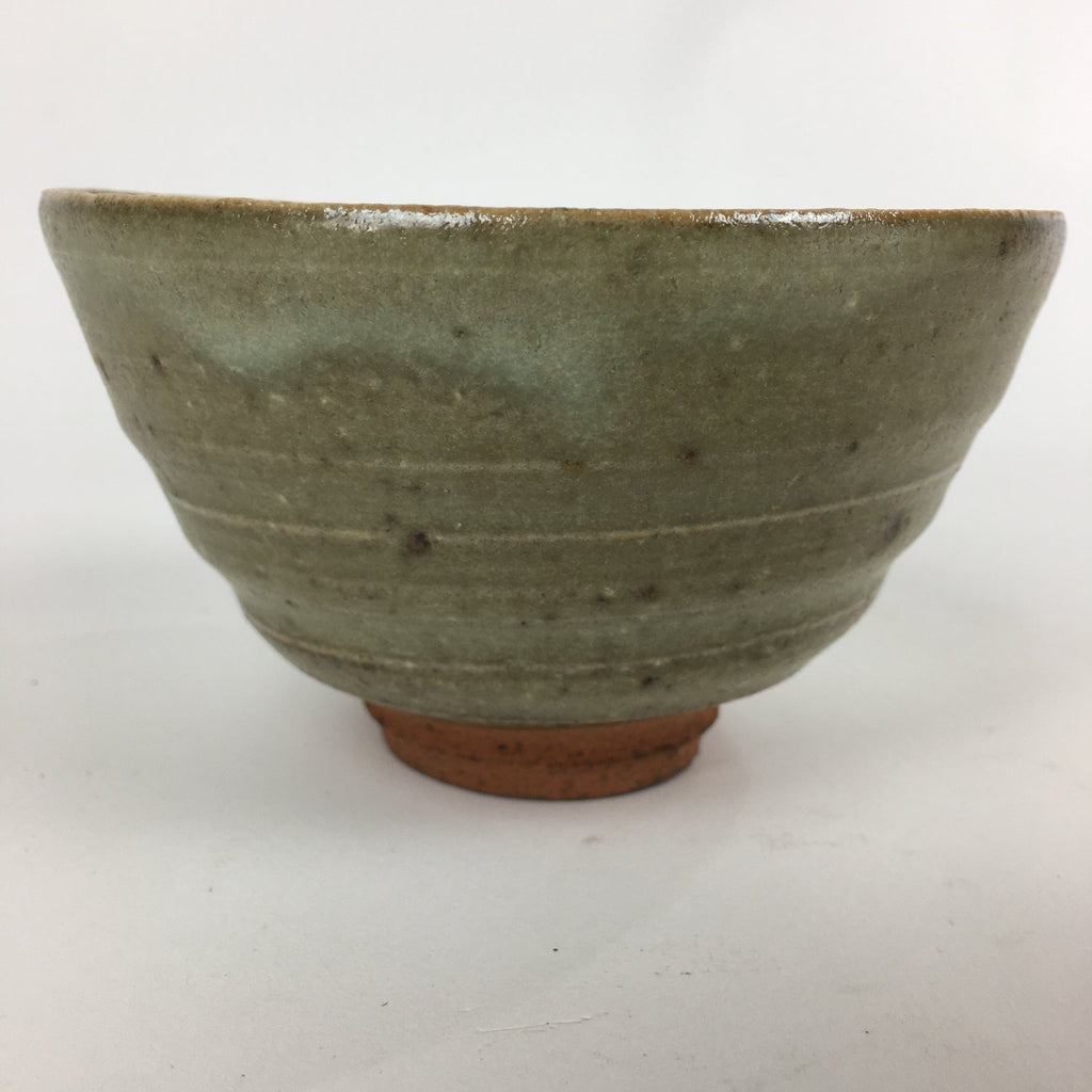 Japanese Ceramic Tea Ceremony Bowl Vtg Chawan Brown Pottery Sado GTB817