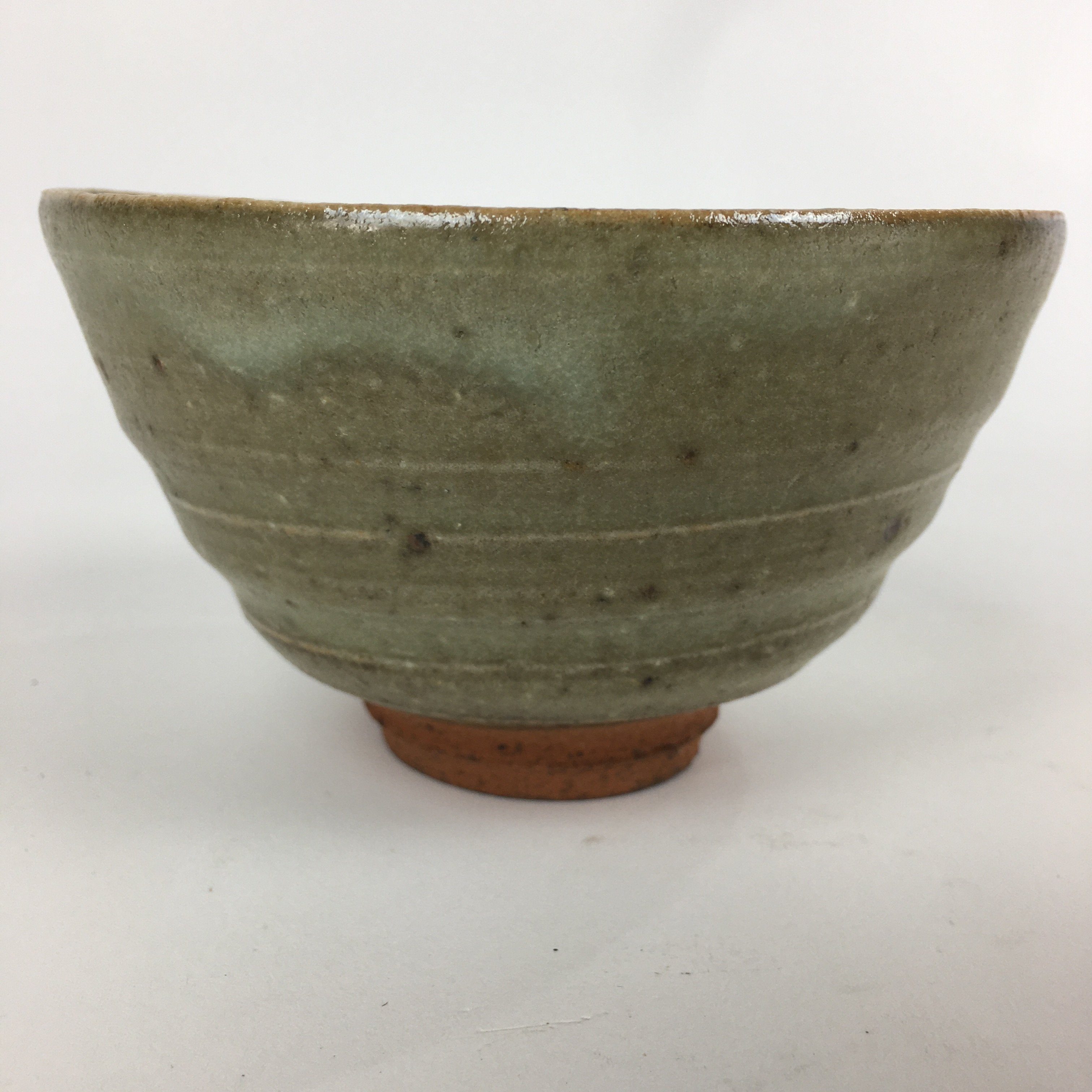 Japanese Ceramic Tea Ceremony Bowl Vtg Chawan Brown Pottery Sado GTB817