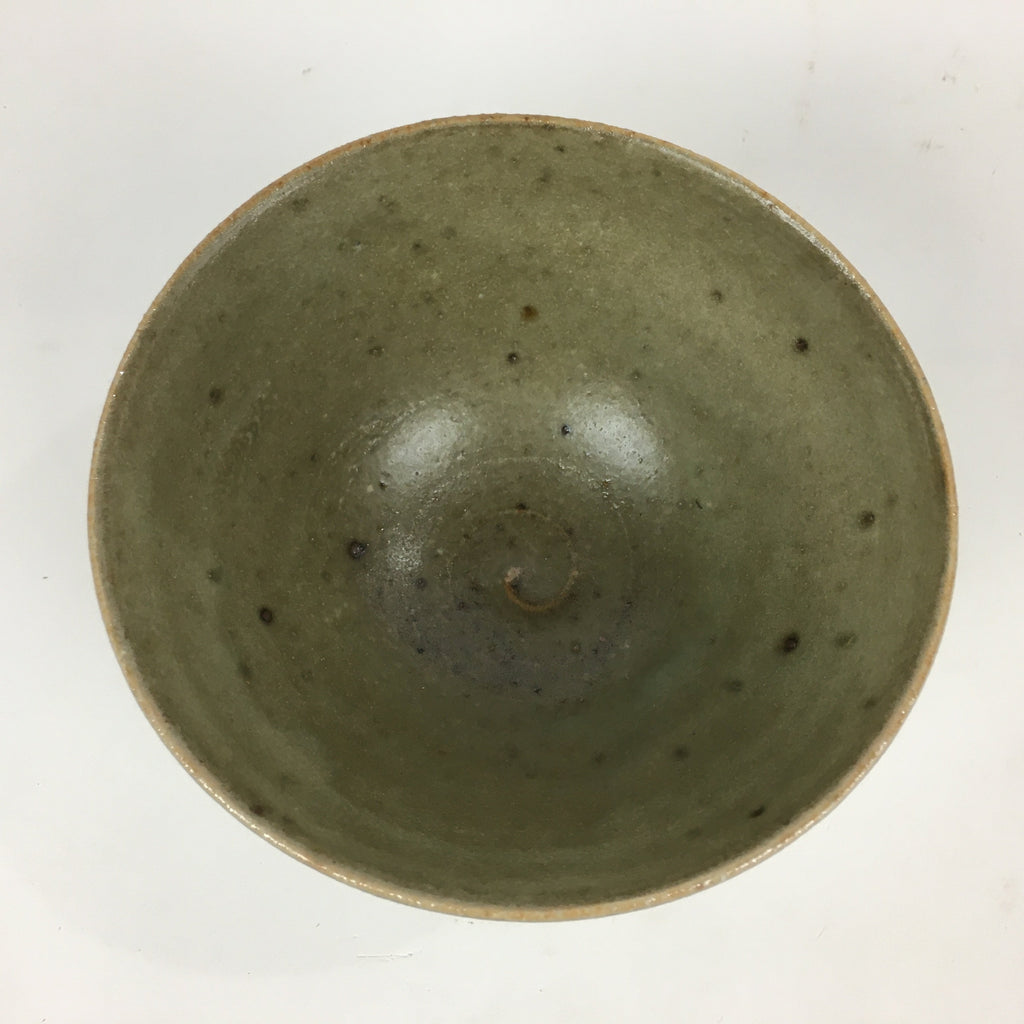 Japanese Ceramic Tea Ceremony Bowl Vtg Chawan Brown Pottery Sado GTB817
