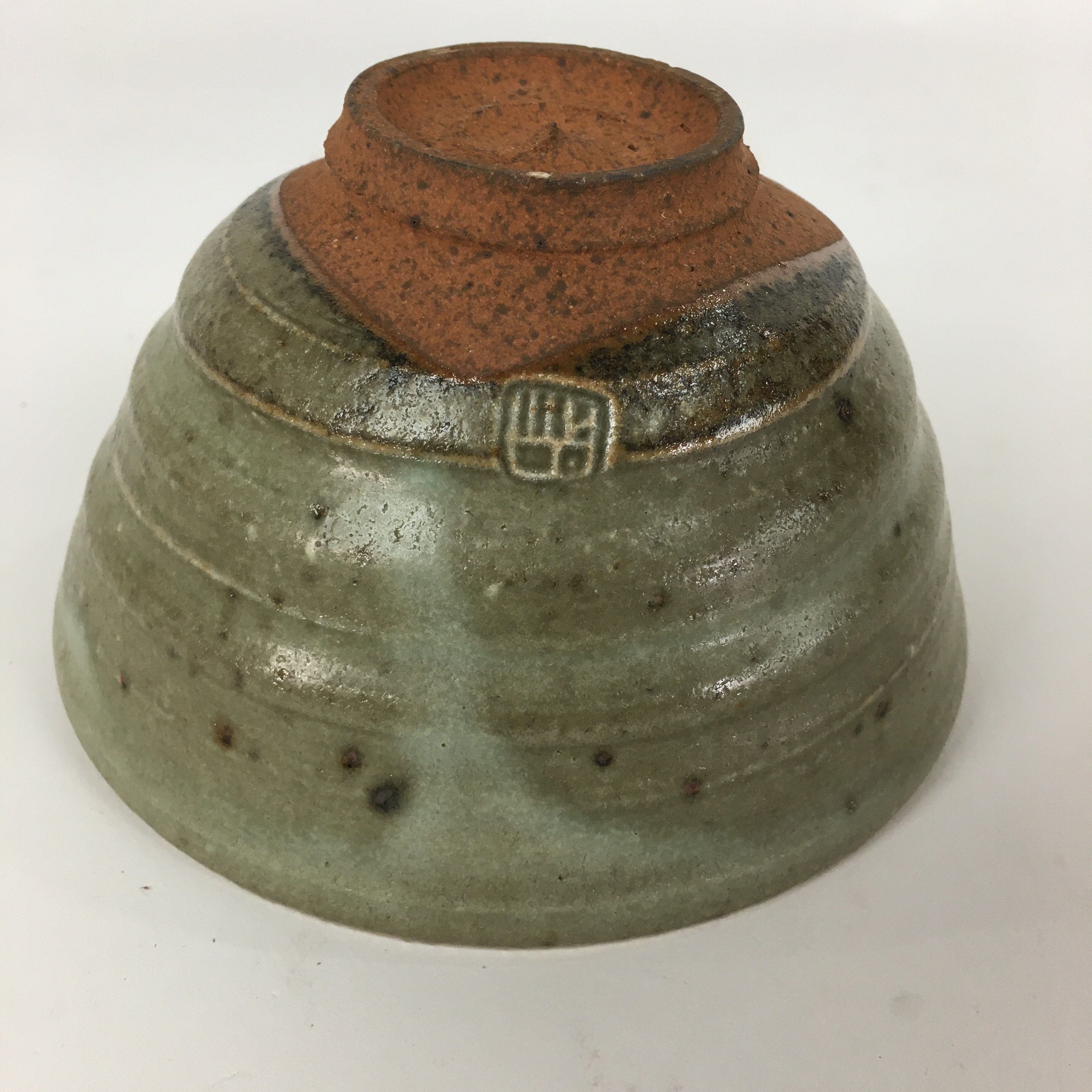 Japanese Ceramic Tea Ceremony Bowl Vtg Chawan Brown Pottery Sado GTB817