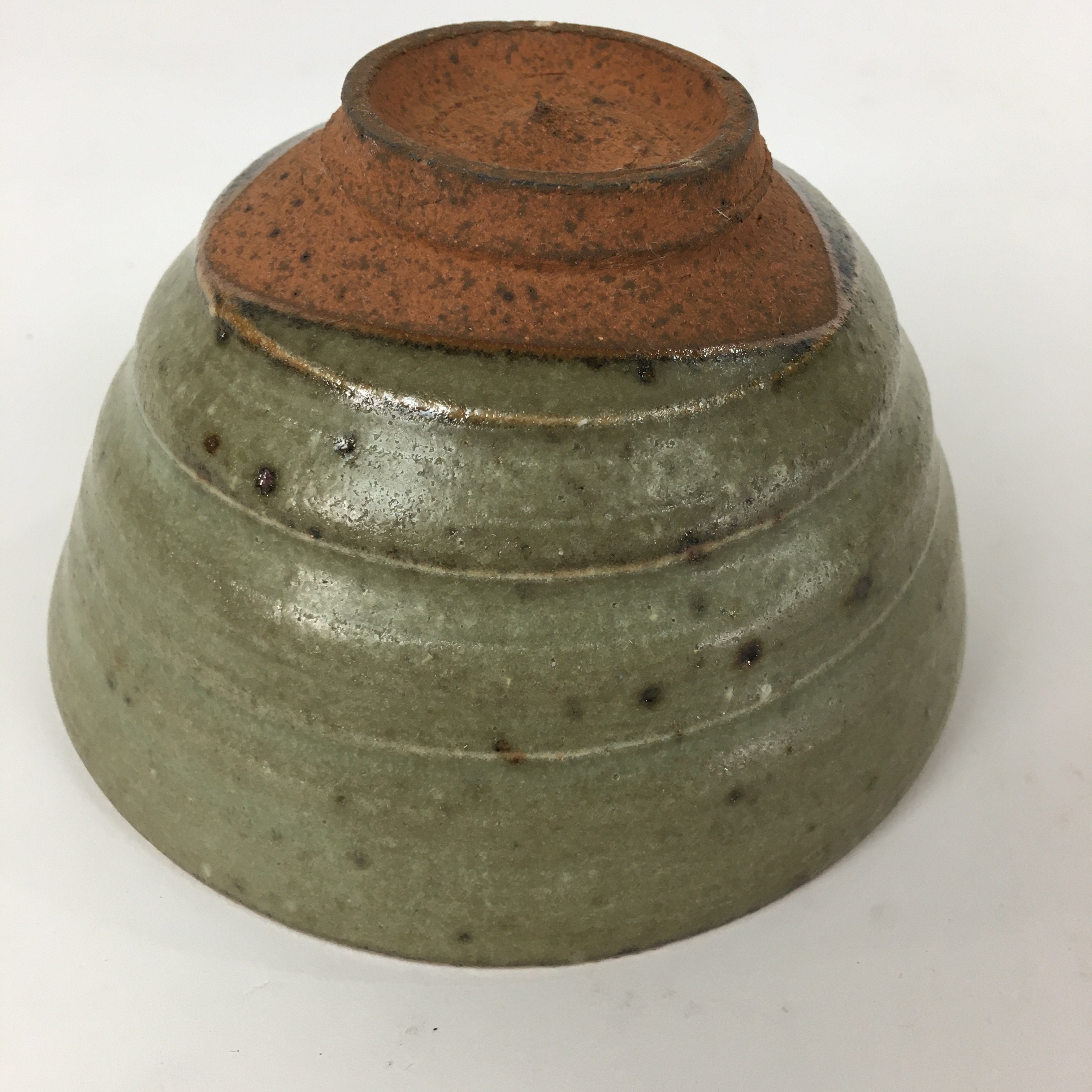 Japanese Ceramic Tea Ceremony Bowl Vtg Chawan Brown Pottery Sado GTB817