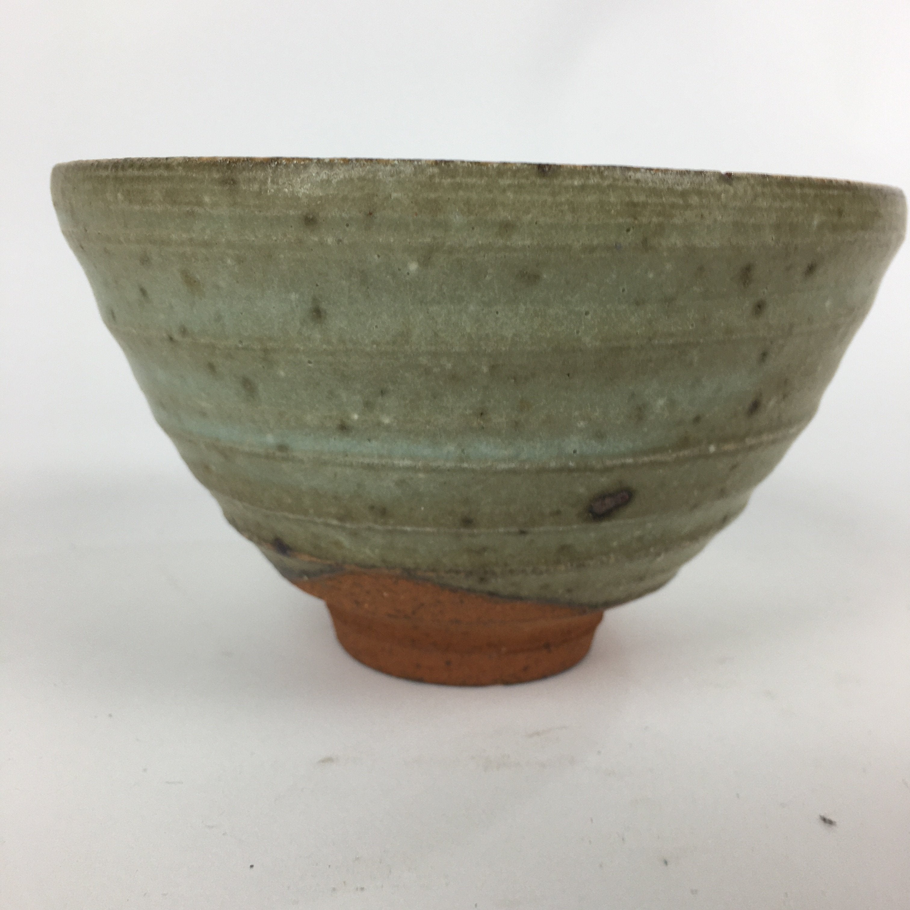 Japanese Ceramic Tea Ceremony Bowl Vtg Chawan Brown Pottery Sado GTB818