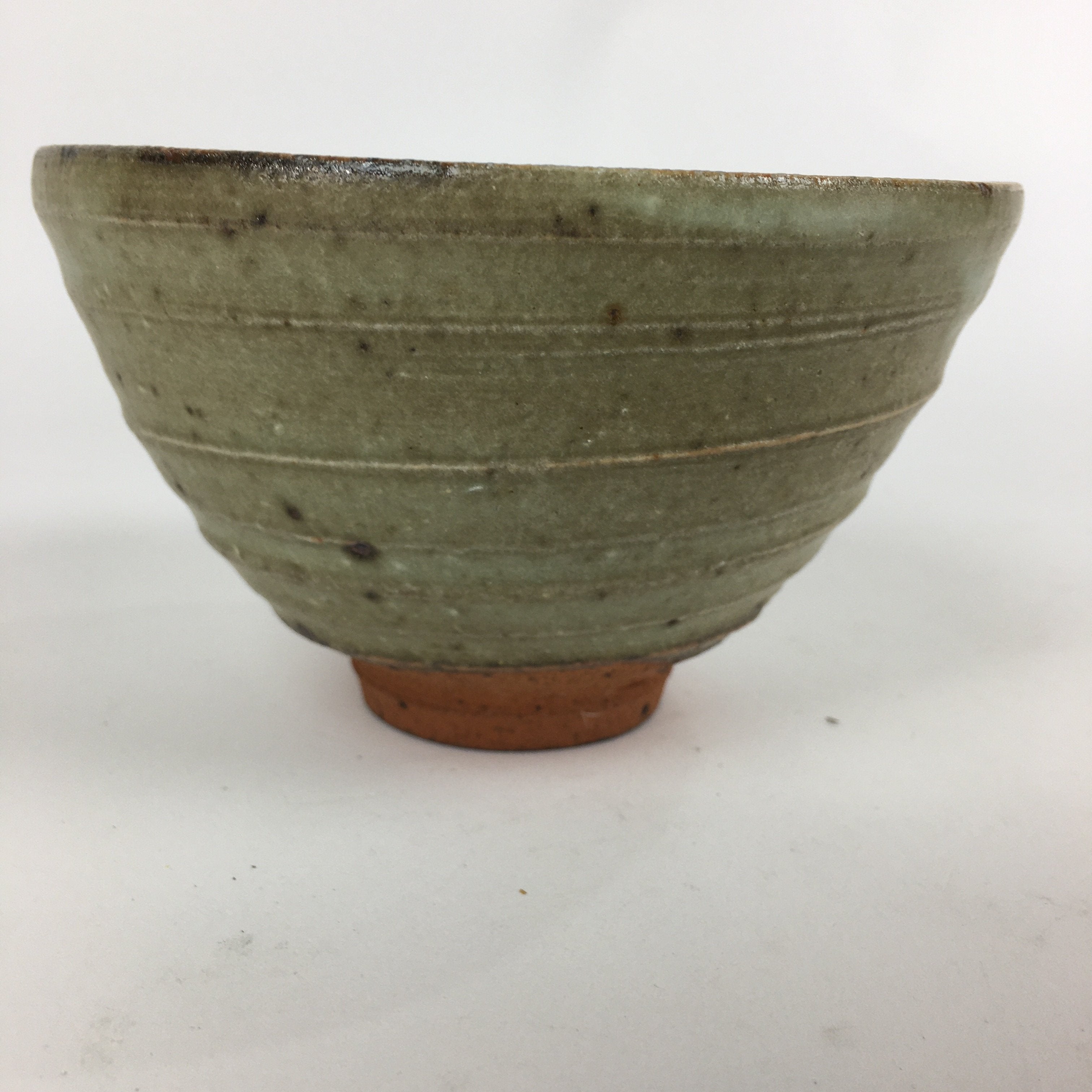 Japanese Ceramic Tea Ceremony Bowl Vtg Chawan Brown Pottery Sado GTB818