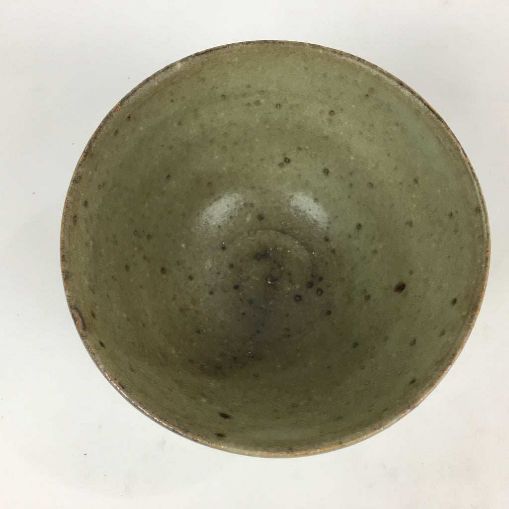 Japanese Ceramic Tea Ceremony Bowl Vtg Chawan Brown Pottery Sado GTB818