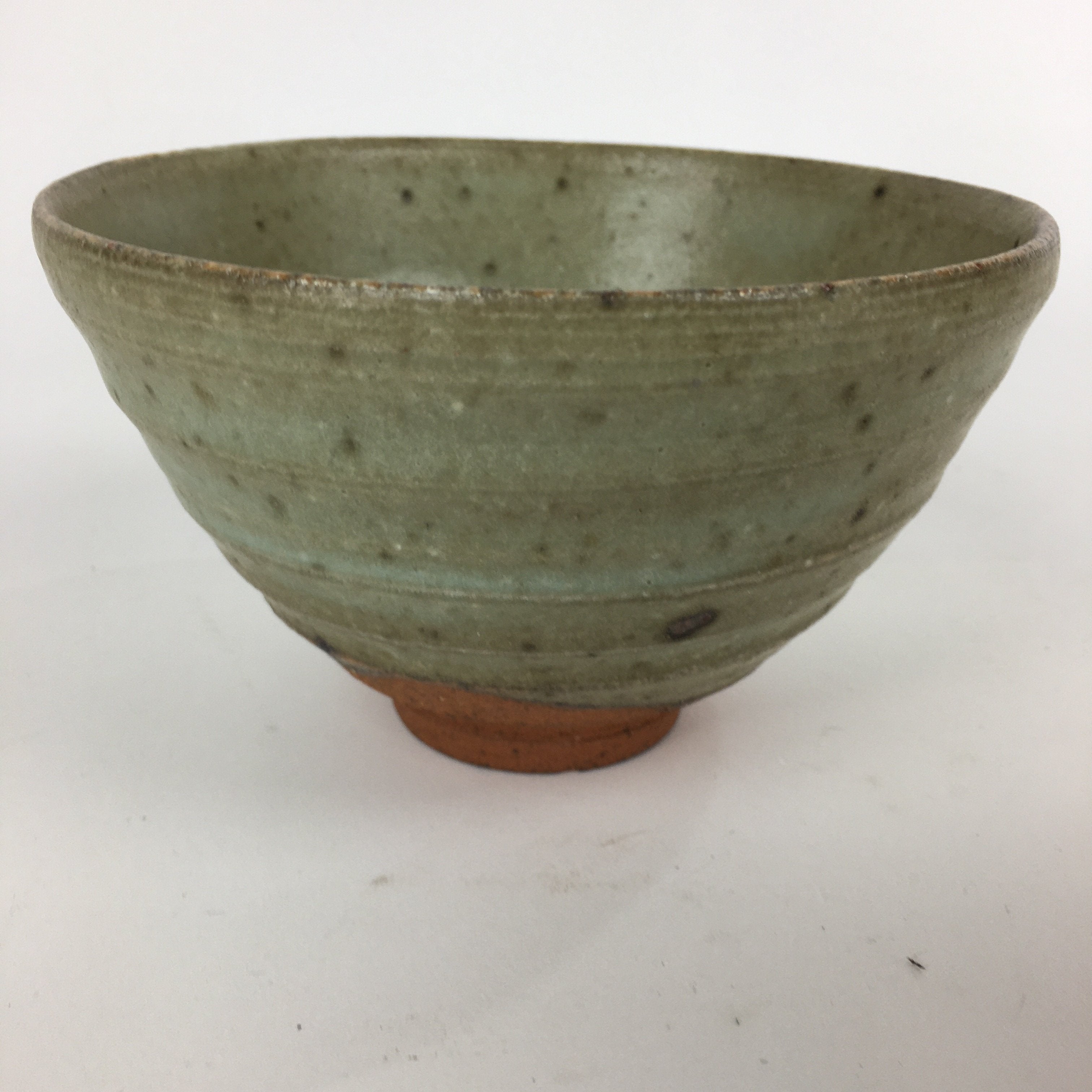 Japanese Ceramic Tea Ceremony Bowl Vtg Chawan Brown Pottery Sado GTB818