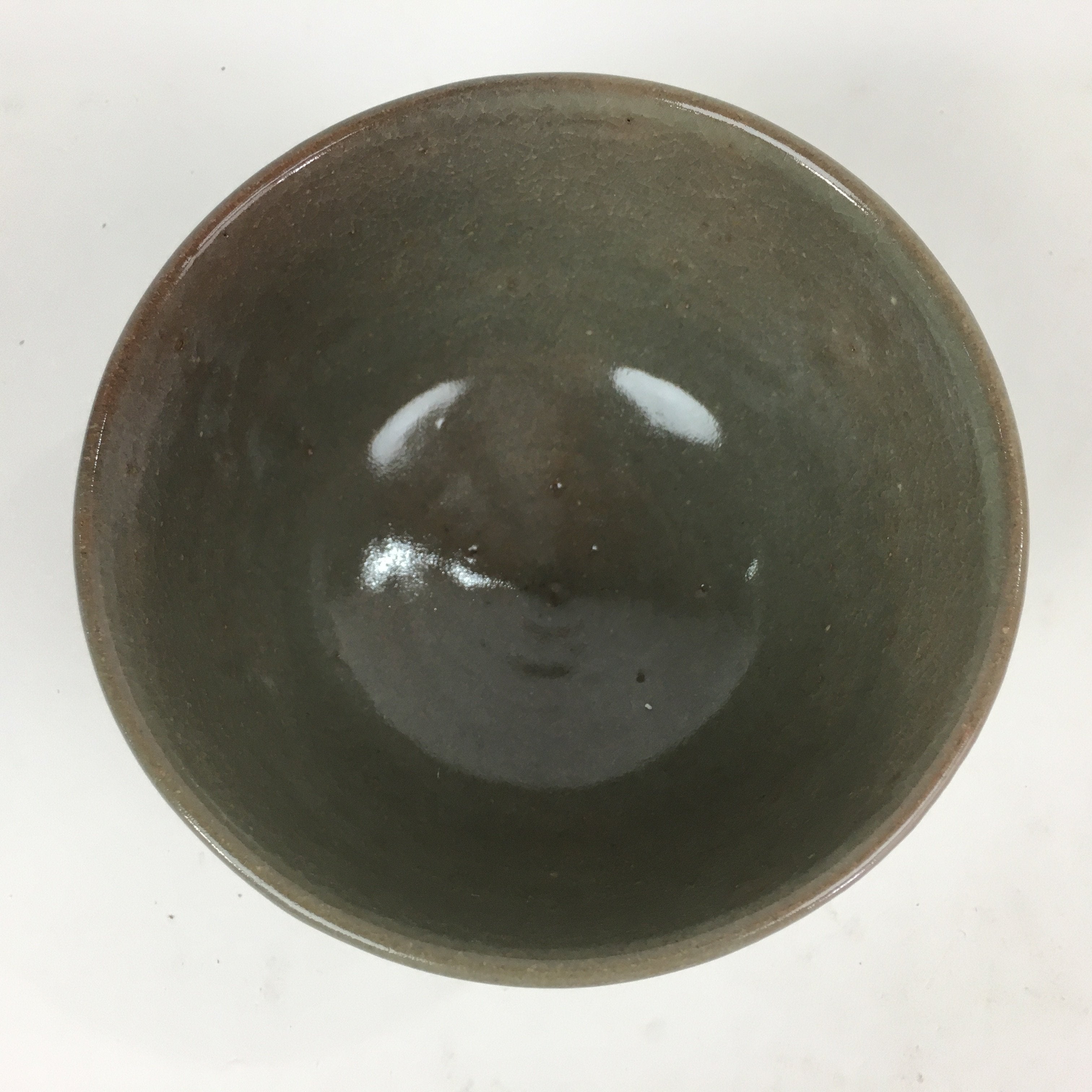 Japanese Ceramic Tea Ceremony Bowl Vtg Chawan Brown Pottery Sado GTB819