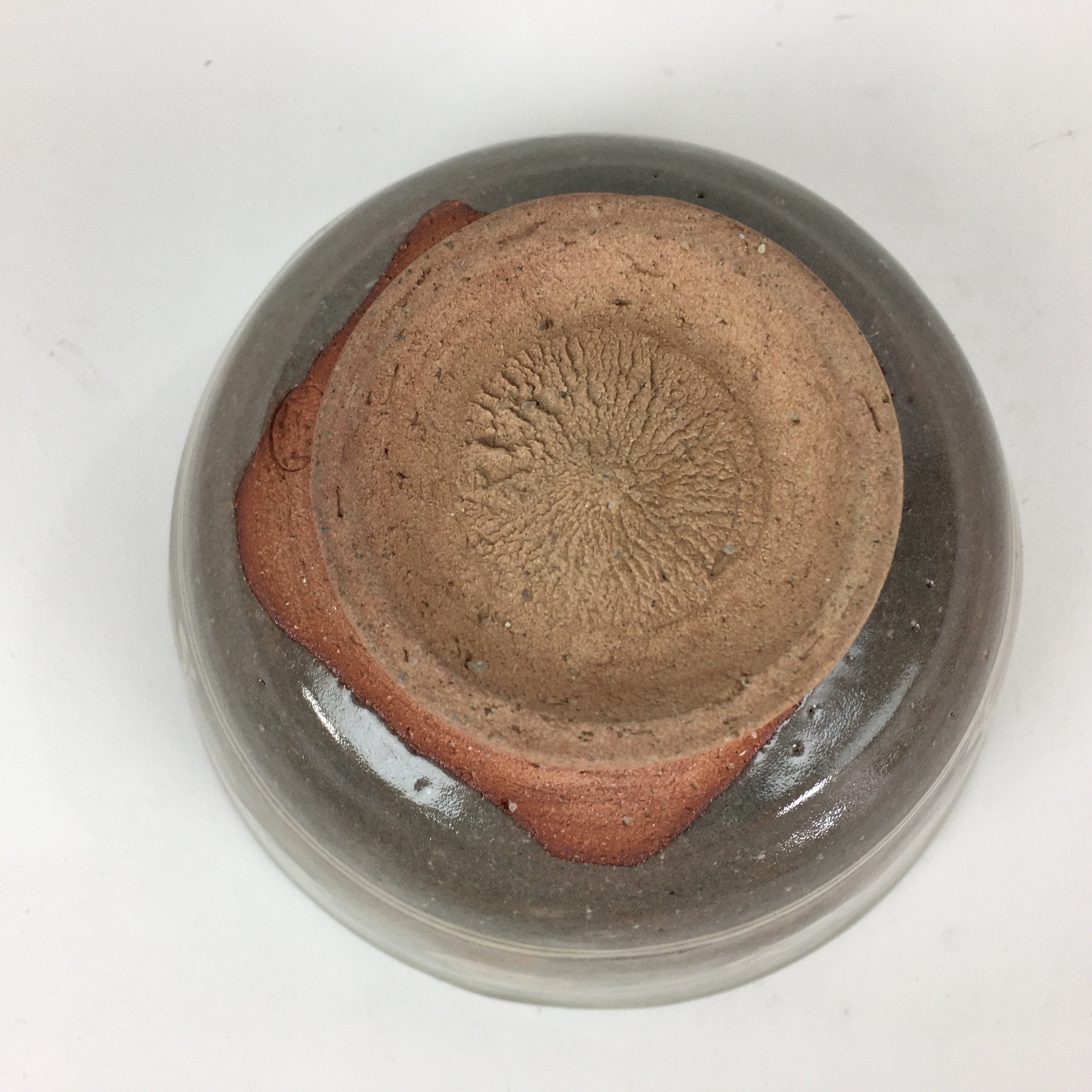 Japanese Ceramic Tea Ceremony Bowl Vtg Chawan Brown Pottery Sado GTB819