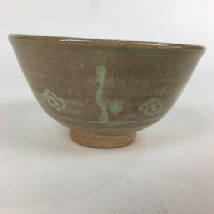 Japanese Ceramic Tea Ceremony Bowl Vtg Chawan Brown Pottery Sado GTB820