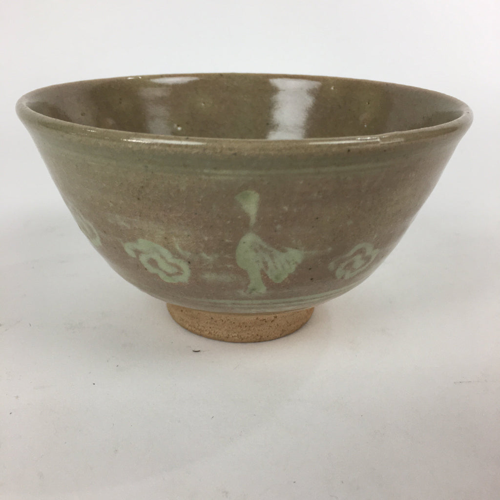 Japanese Ceramic Tea Ceremony Bowl Vtg Chawan Brown Pottery Sado GTB820